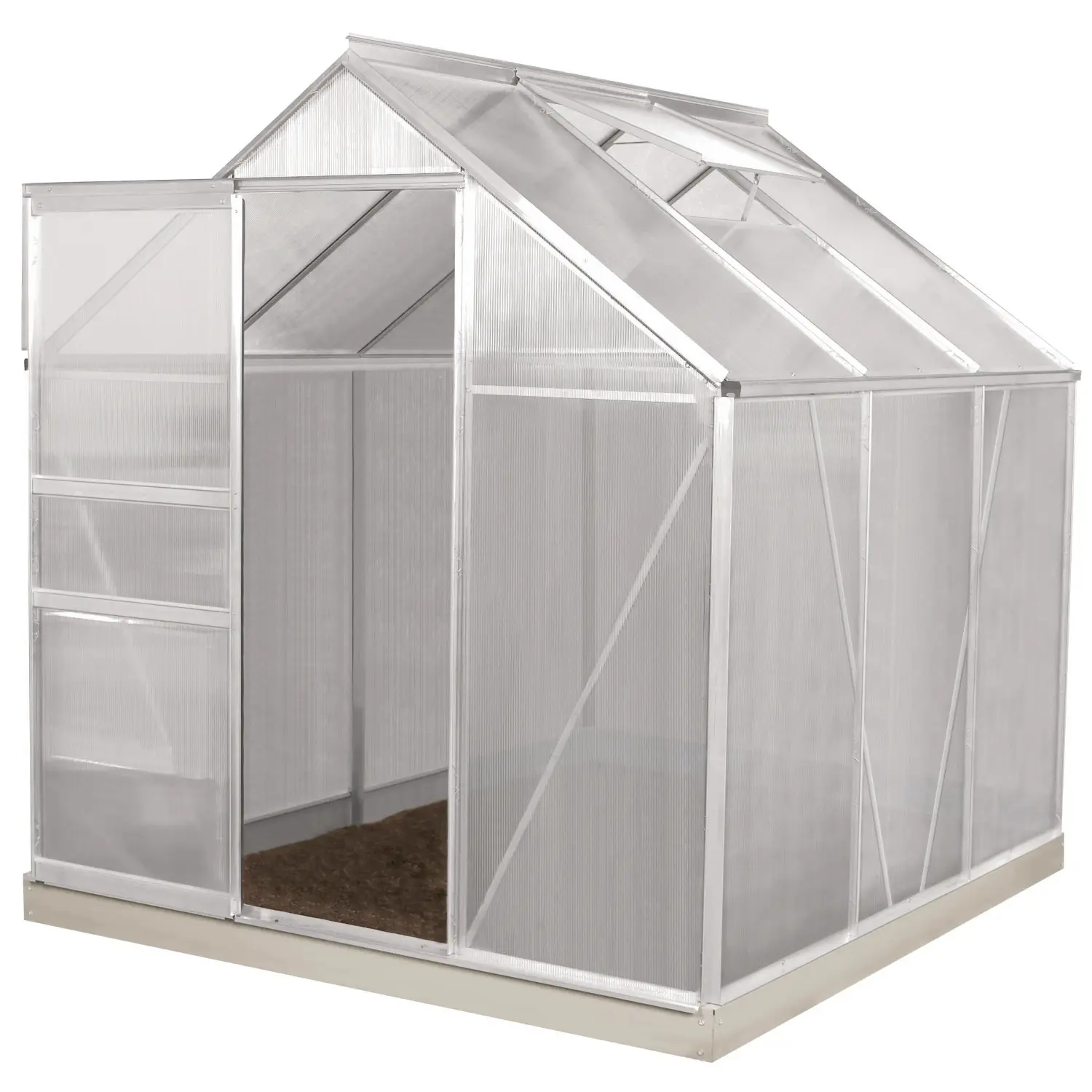 Vitavia Skleník Venus 3800 HKP 4 mm, hliník, 195 x 195 cm, , 3,8 m2 vč. základny