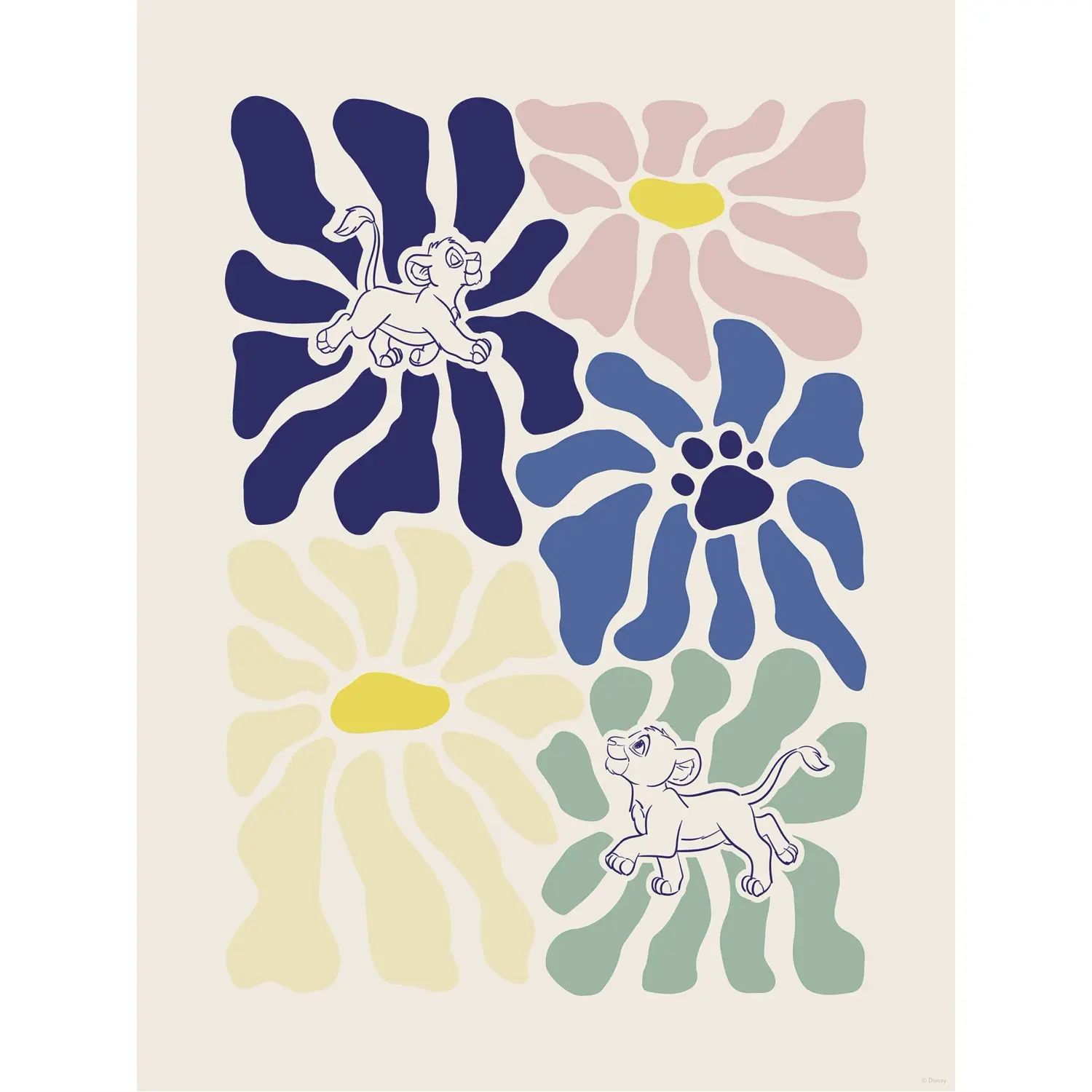 Komar Plakát Disney The Lion King Between Flowers 30 x 40 cm
