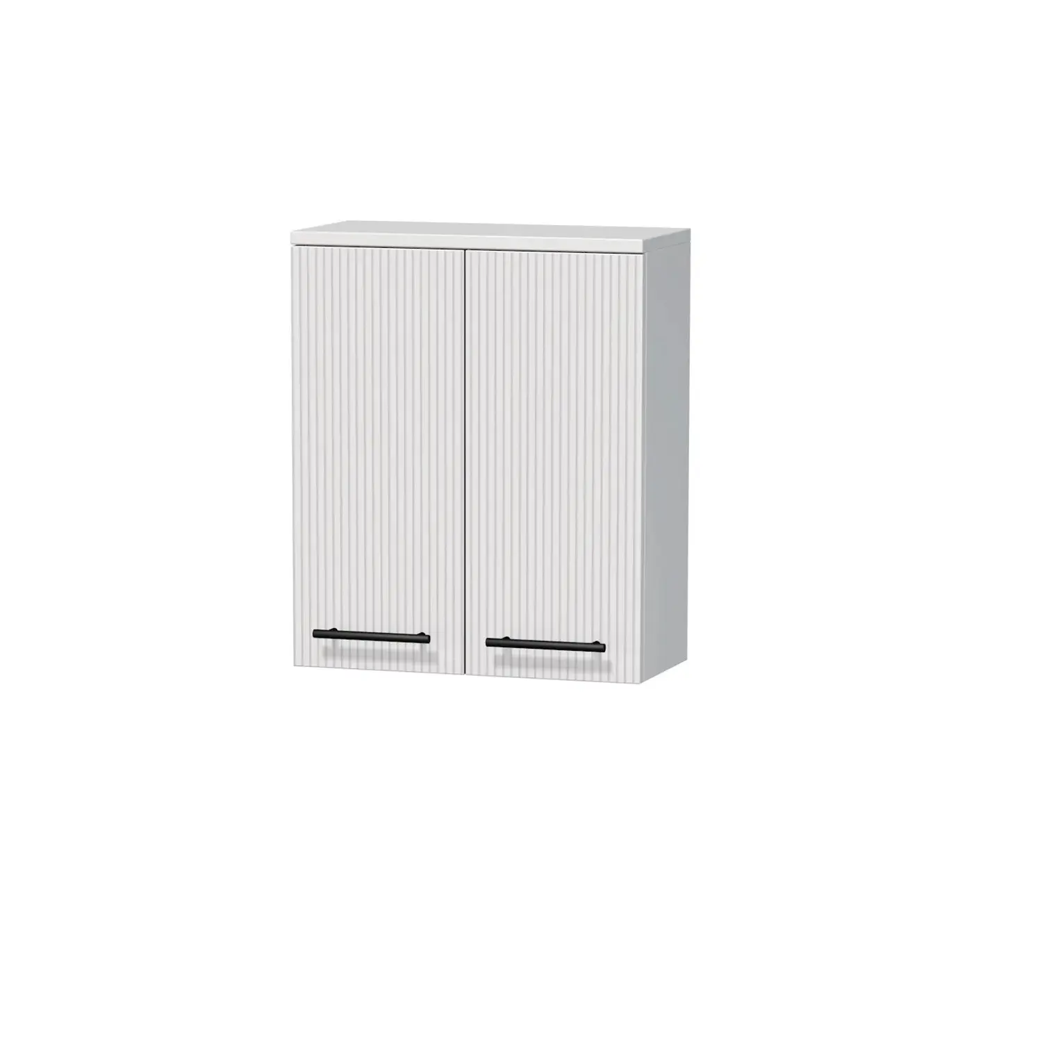 INTEDOOR Horní závěsná skříň BEE, úchyt černý, š. 50 cm, bílá 3D pruhy