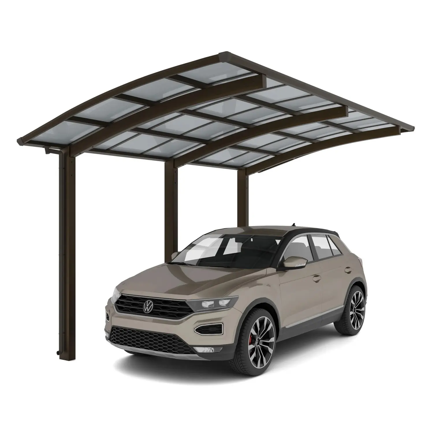 Ximax Alu přístřešek na auto Portoforte Typ 110 Typ 3056 XL hnědá 301 x 556 cm