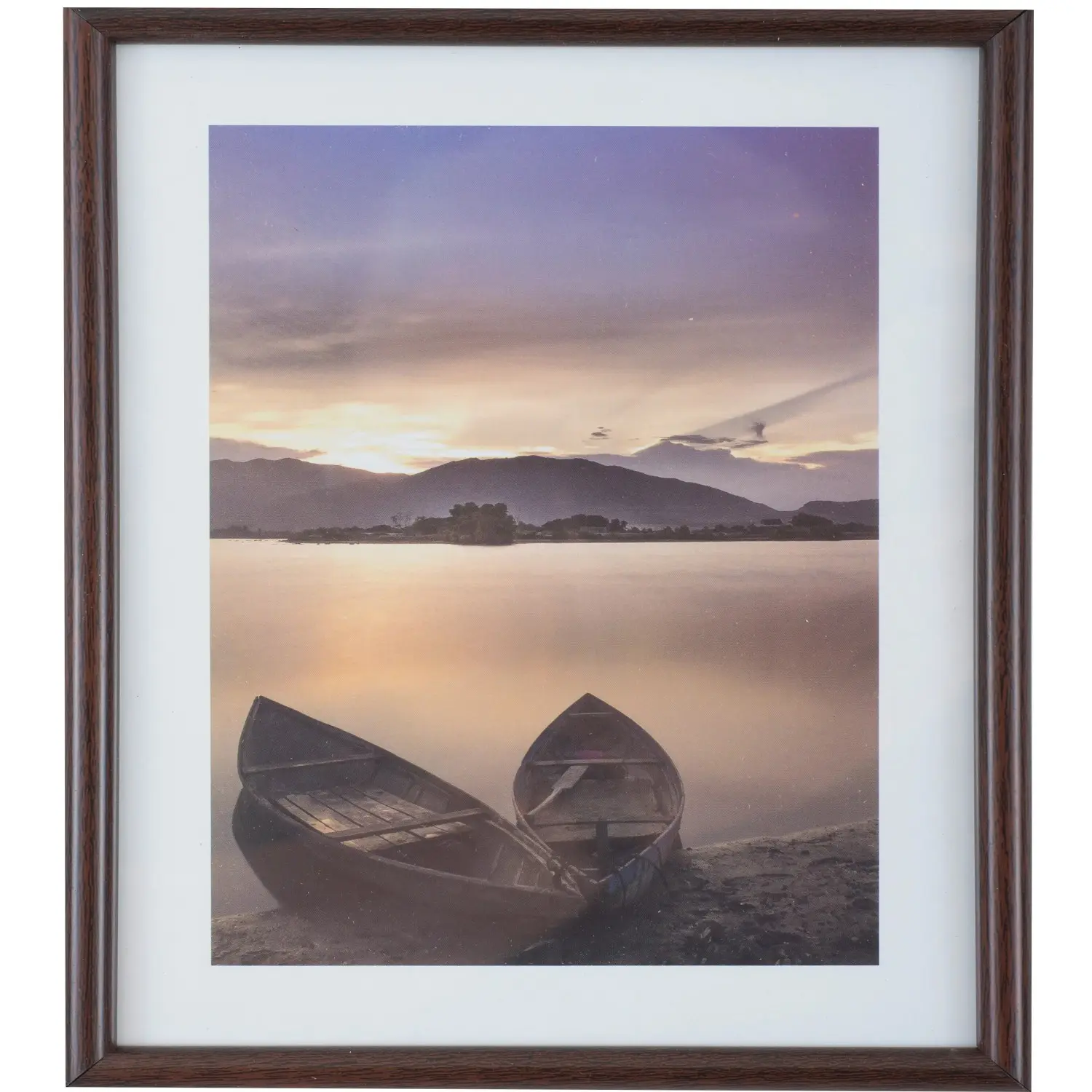Bondecor Fotorámeček plastový FAST tmavé dřevo 10 x 15 cm