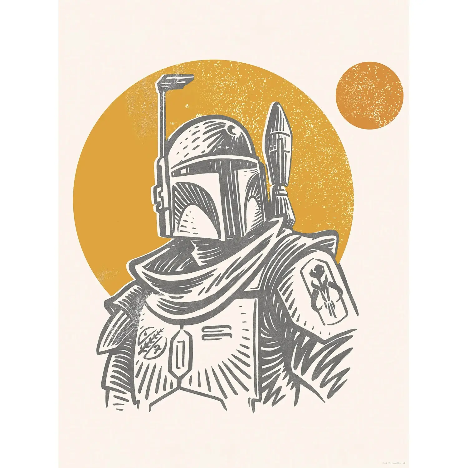 Komar Plakát Star Wars Boba Fett Illustration Iconic 30 x 40 cm