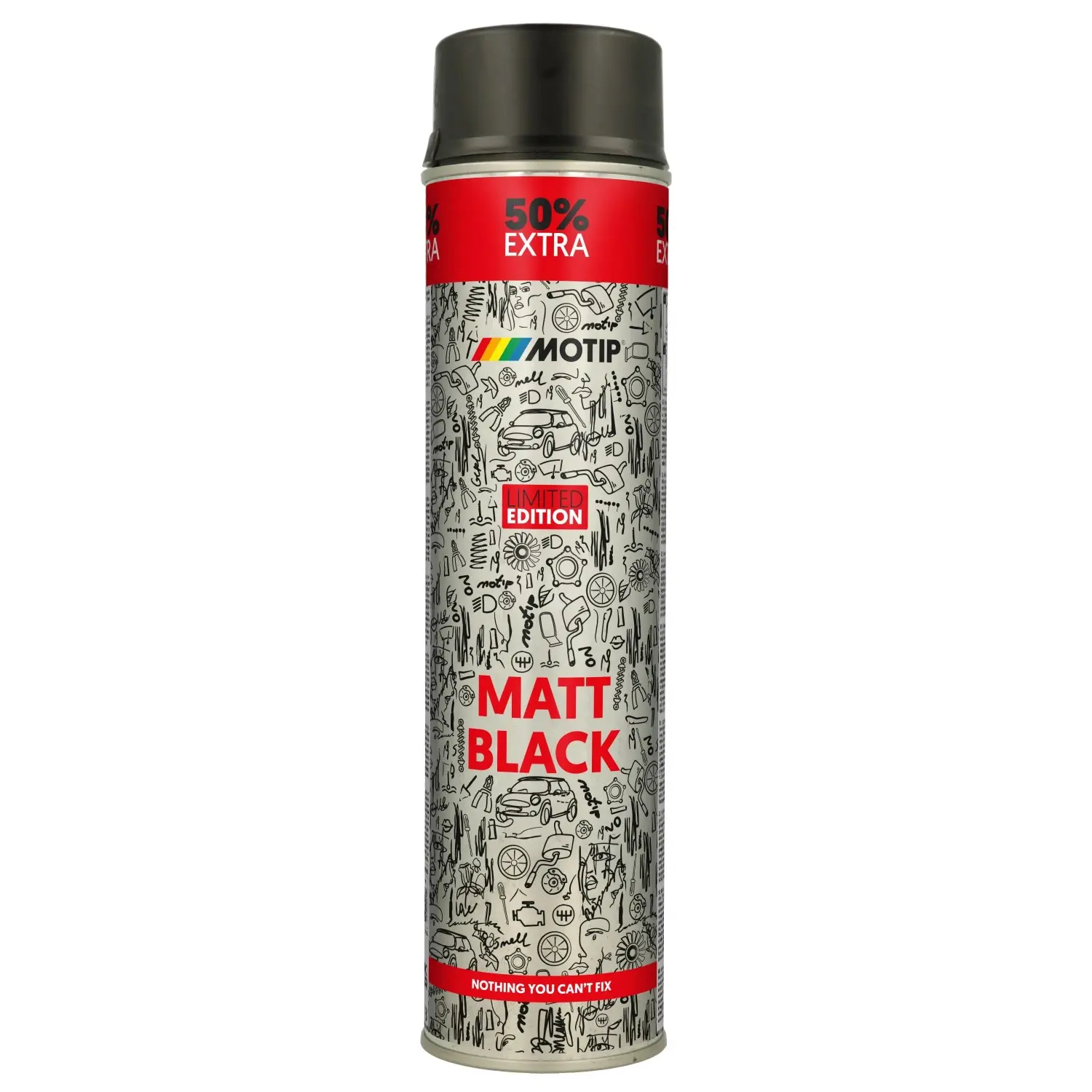Motip Nitro-combi sprej na kontrastní lakování M Rallye 600 ml, (RAL9005) černý