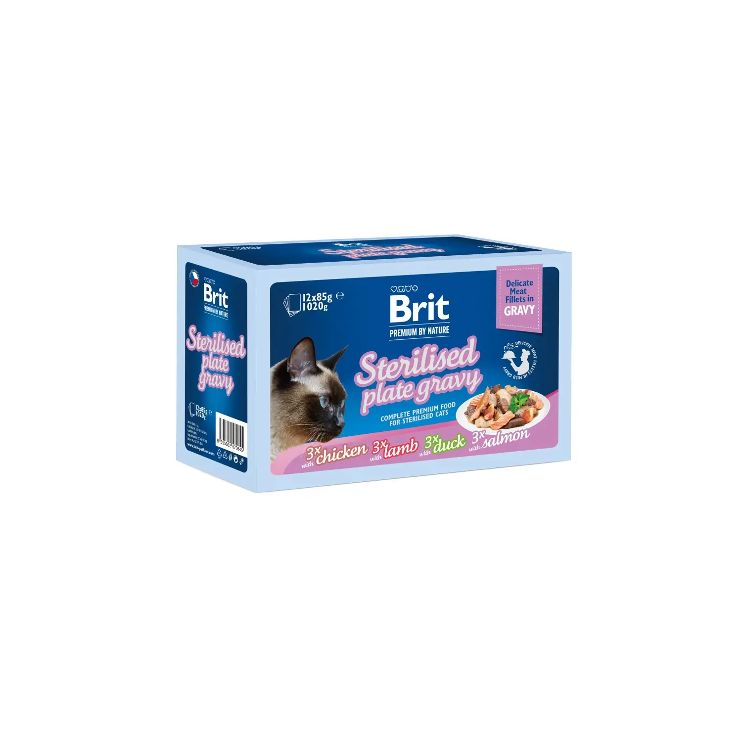 Brit Kapsička pro kočky Premium Cat Delicate Fillets Sterilised 1020 g (12x85 g)