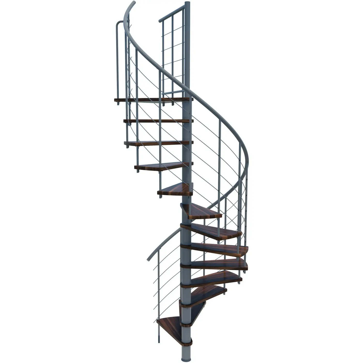 Minka STAIRS Kombinované točité schodiště Venezia Smart ořech/šedá pr. 160 cm