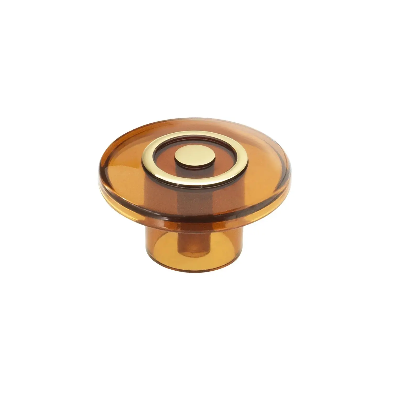 Siro Nábytková knopka SM440 kulatá, plast hnědá/zlatá 35 mm