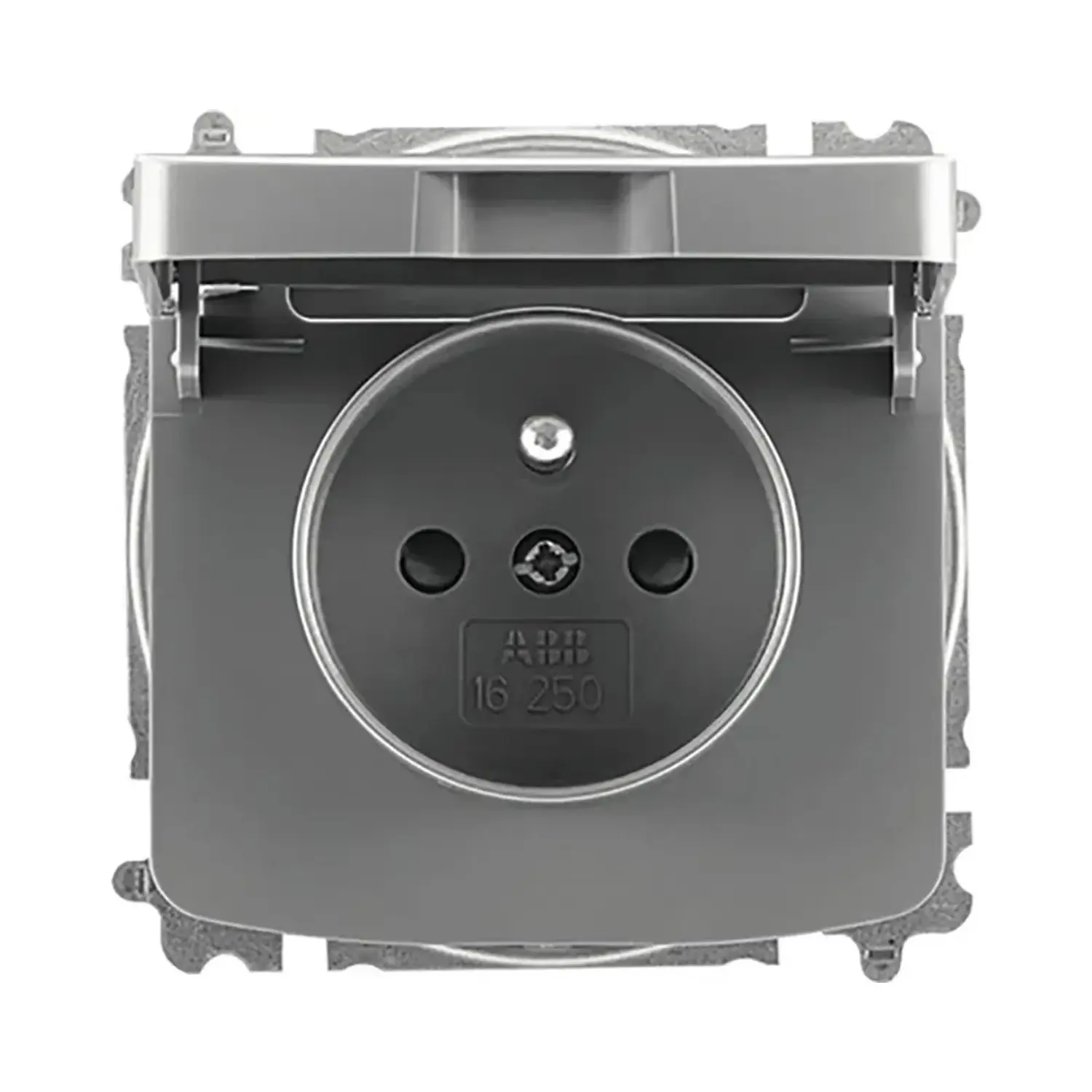 ABB 1násobná zásuvka s krytem TANGO 6619A-A06397 S2 kouř.šedá 40,3x73,8x73,8 mm