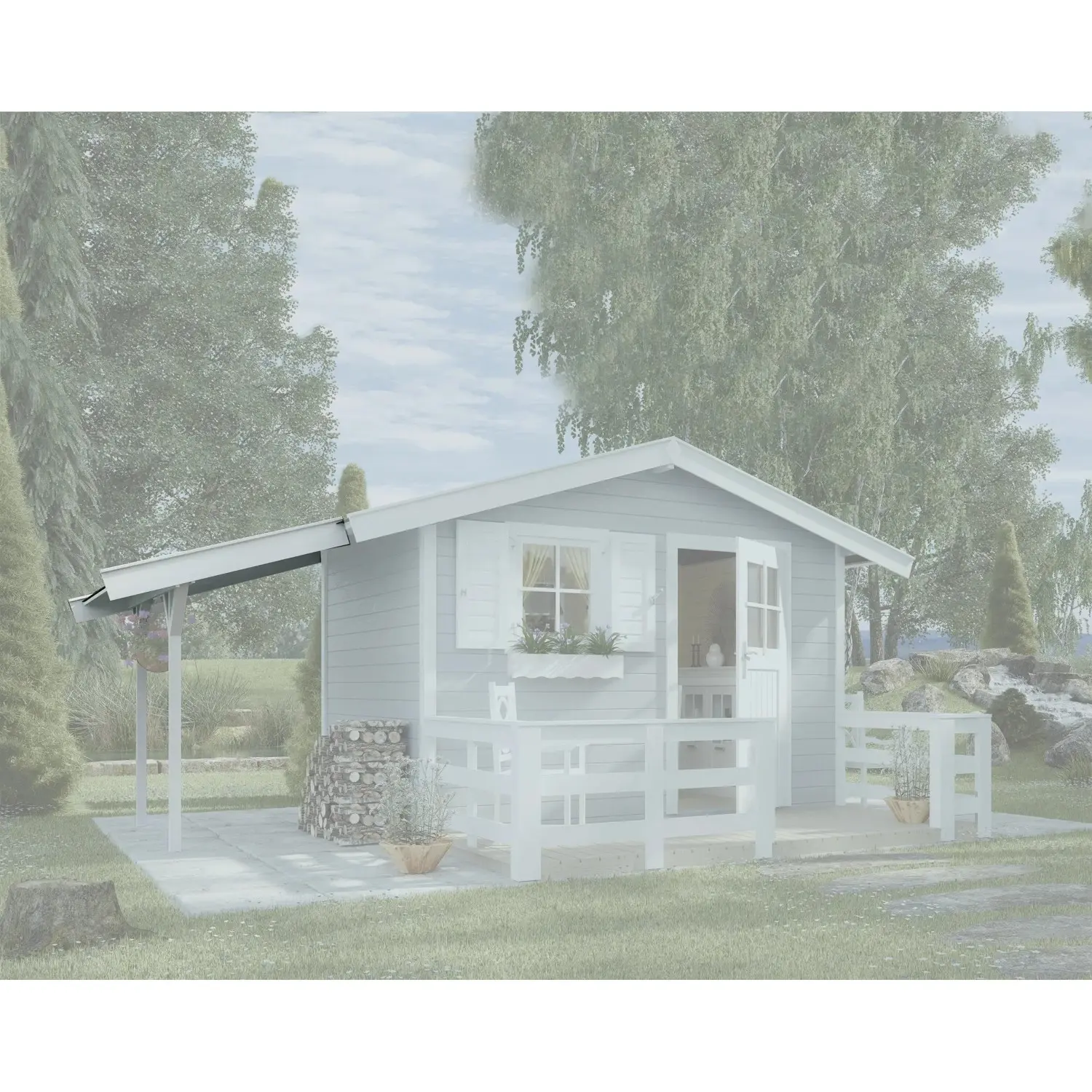 Weka Pultová střecha pro zahradní domky 19 a 21 mm, bílá, 86 x 200 cm