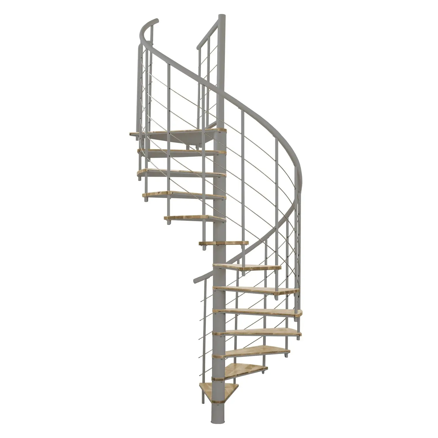 Minka STAIRS Kombinované točité schodiště Fusion dub/šedá pr. 120 cm