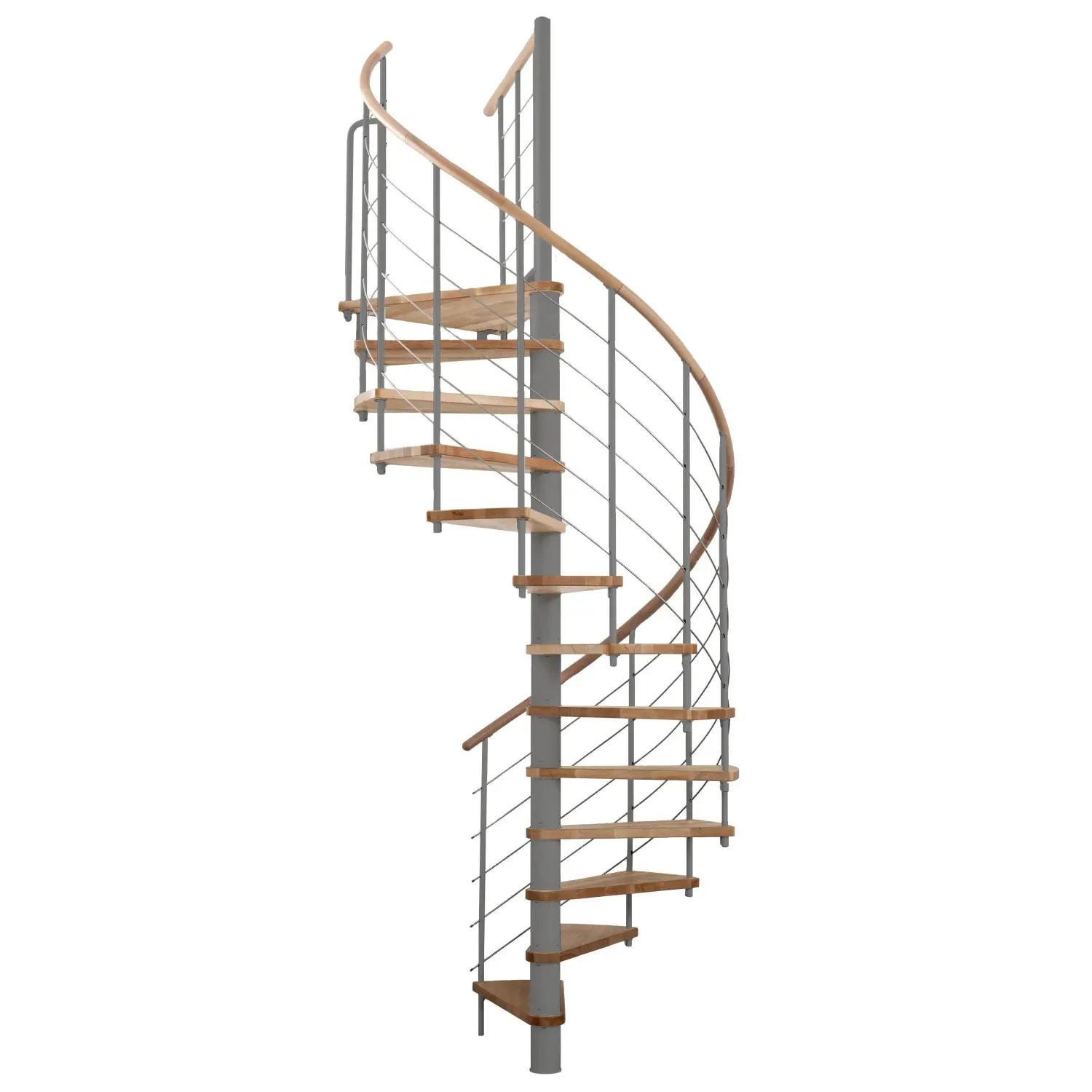 Minka STAIRS Kombinované točité schodiště Venezia buk/šedá pr. 120 cm