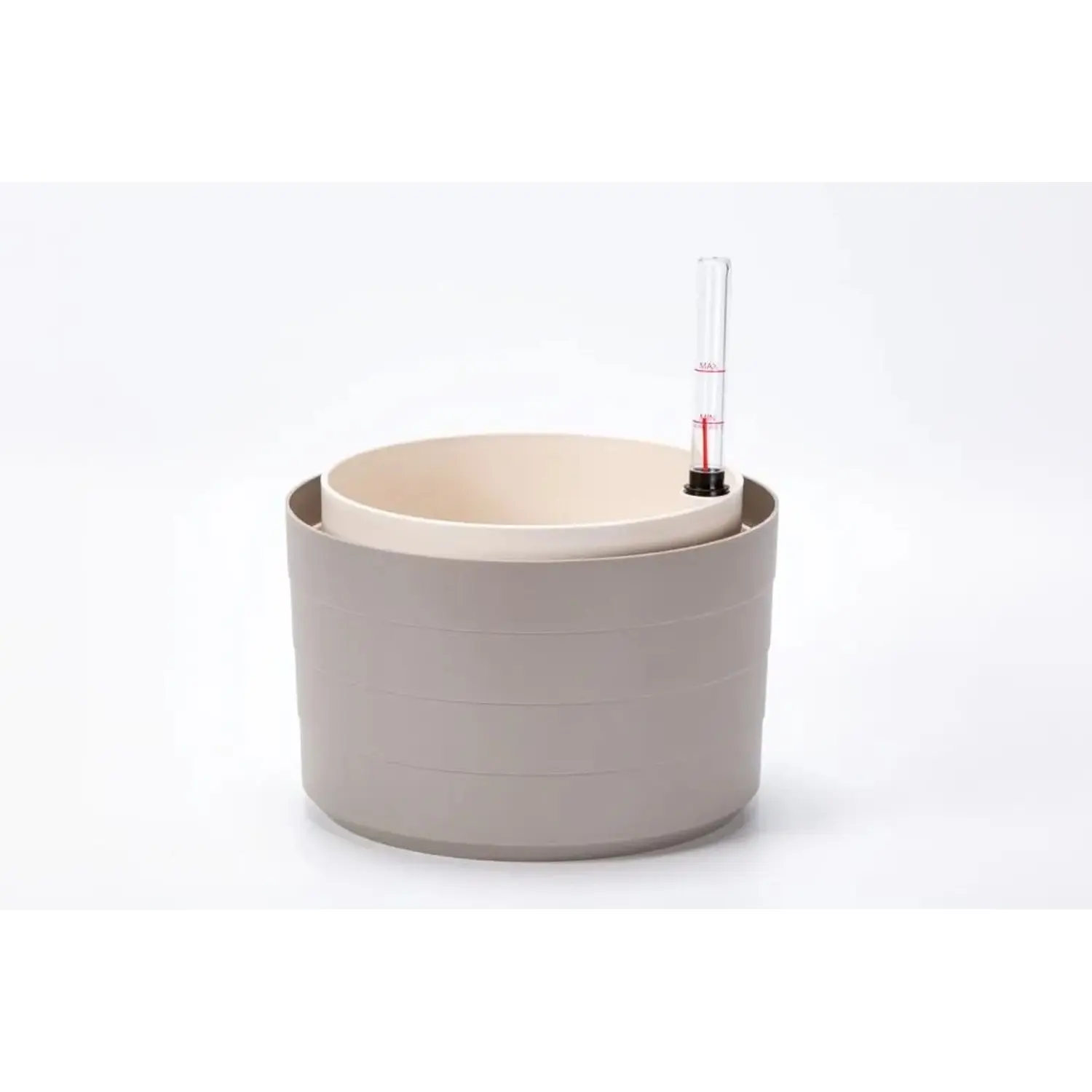 Plastia Samozavlažovací květináč Berberis taupe+slonová kost pr. 30 x 19,8 cm