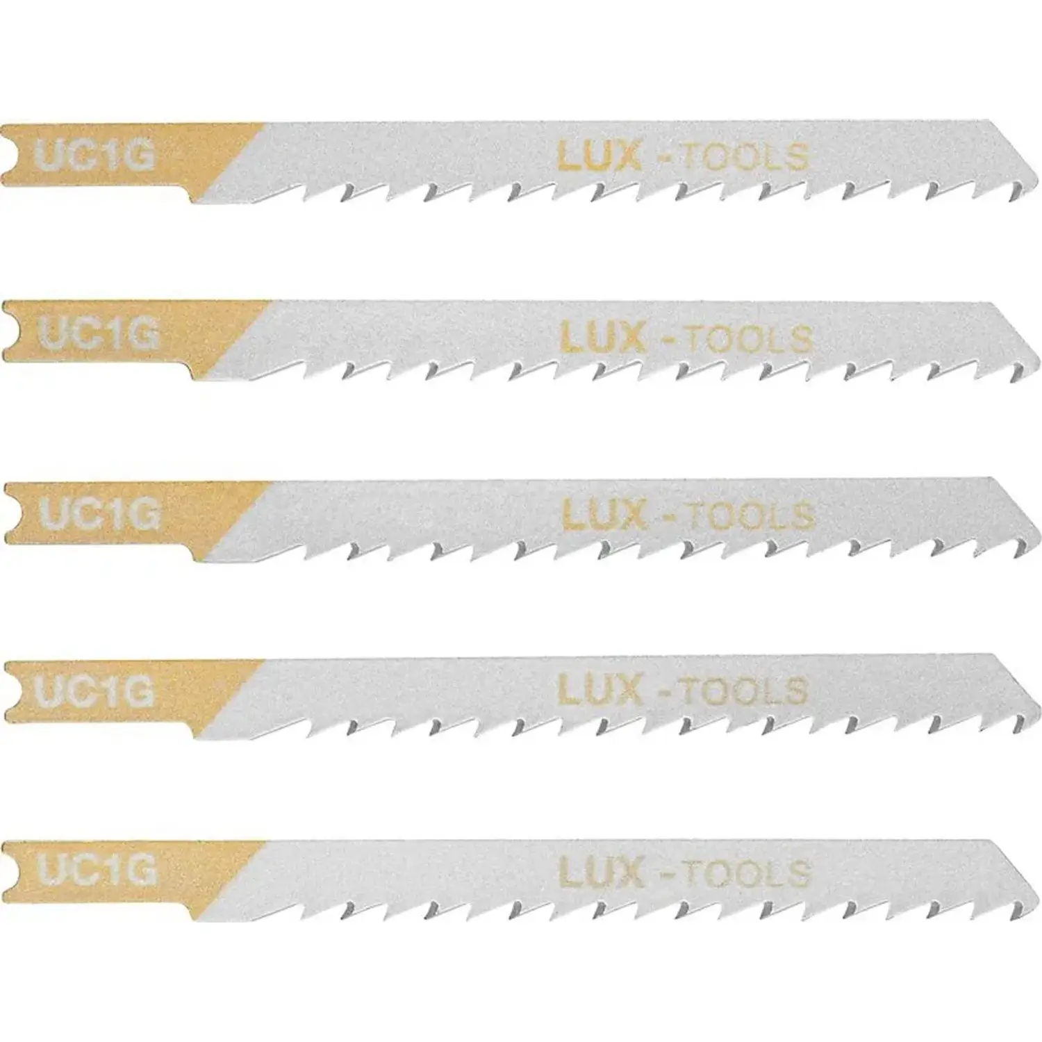 LUX-TOOLS Listy přímočaré pily na dřevo upínání U 75 mm rozteč zubů 4 mm