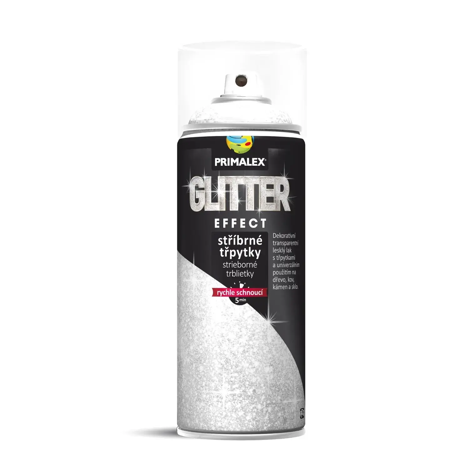 PRIMALEX Lak ve spreji Glitter Effect stříbrný 400 ml