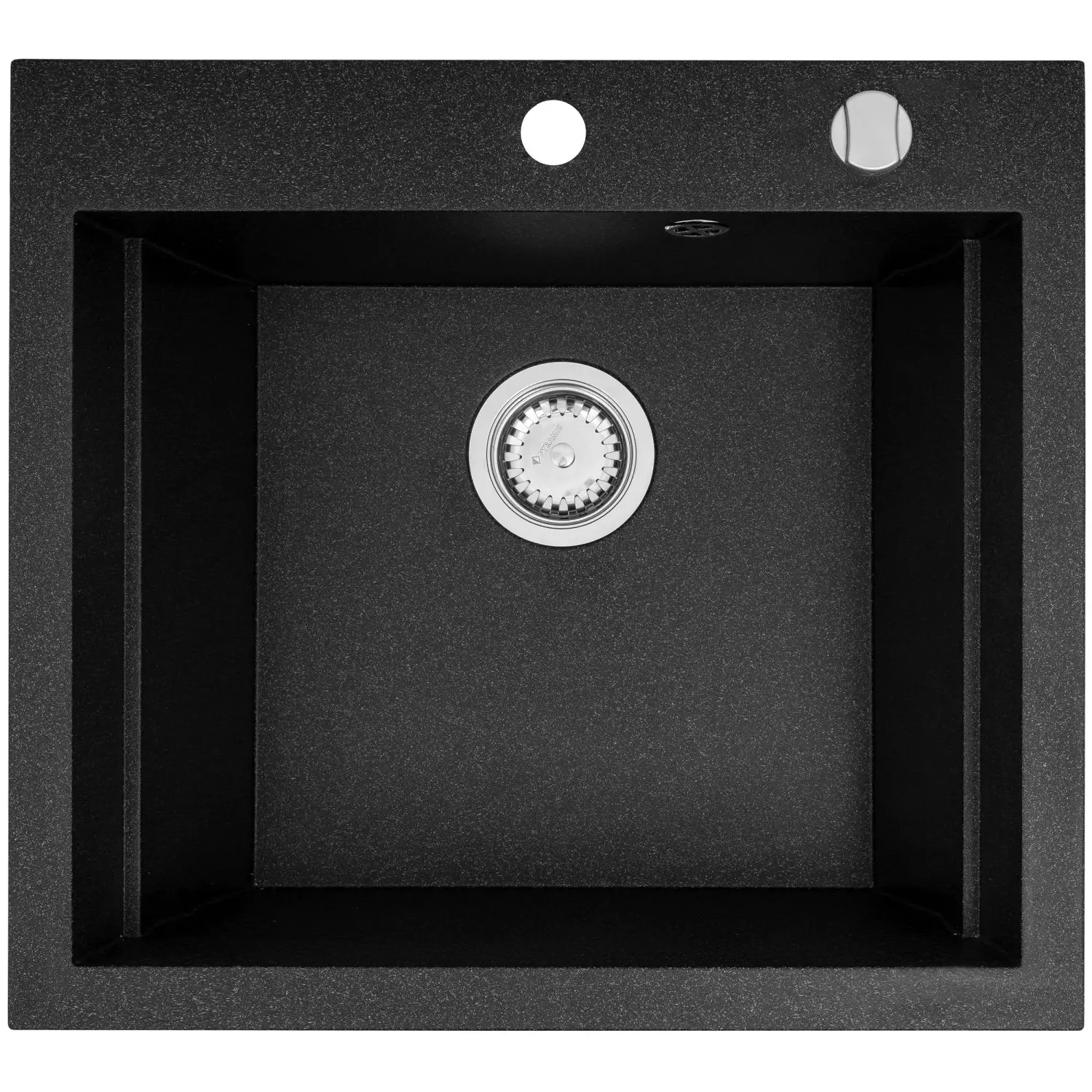 PYRAMIS Granitový dřez Siros 1B, black, 57 x 51,5 cm
