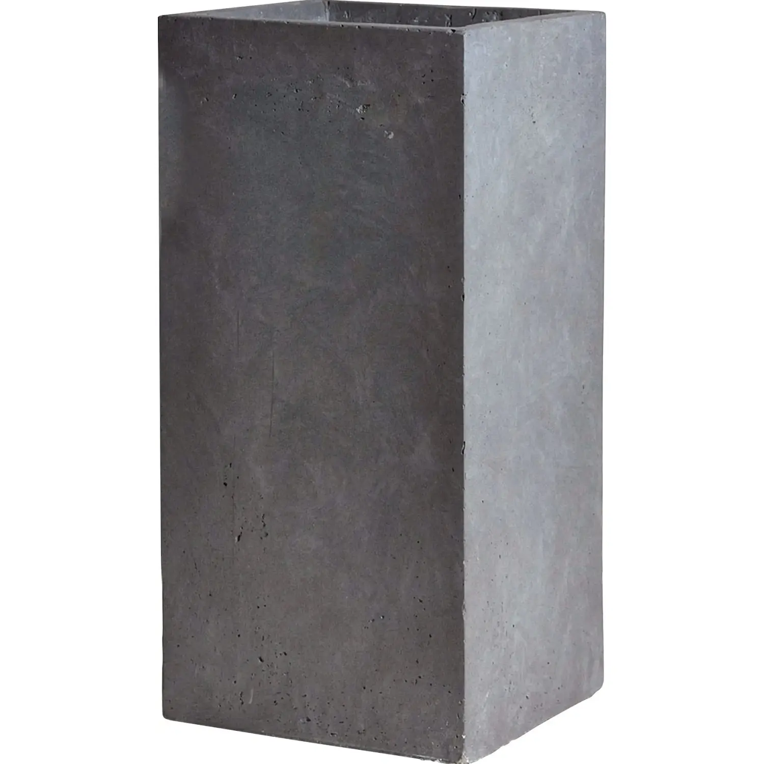 Mega Collections Květináč Clayfibre Cubi High autentická šedá 23 x 23 x 50 cm