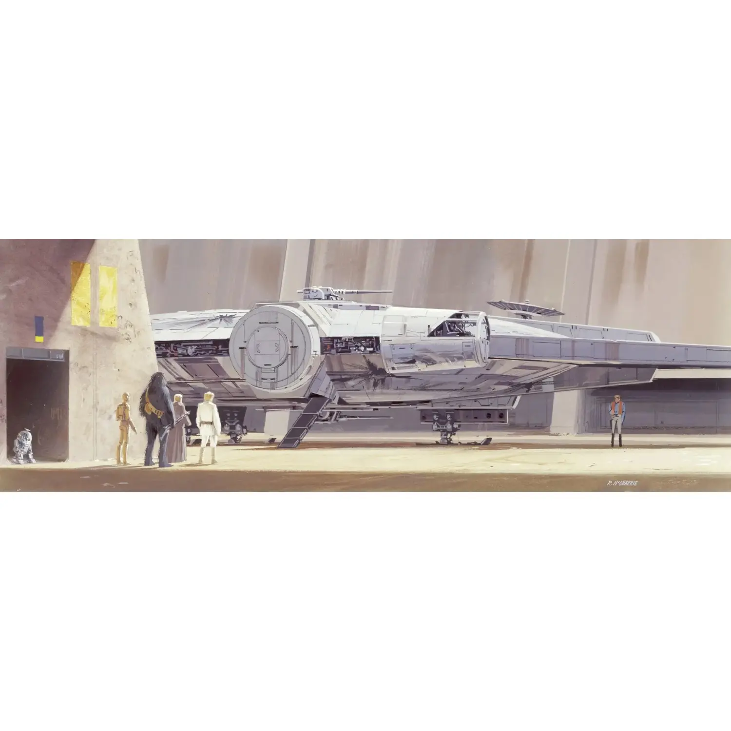 Komar Papírová fototapeta Star Wars Classic RMQ Millenium Falcon 368 x 127 cm