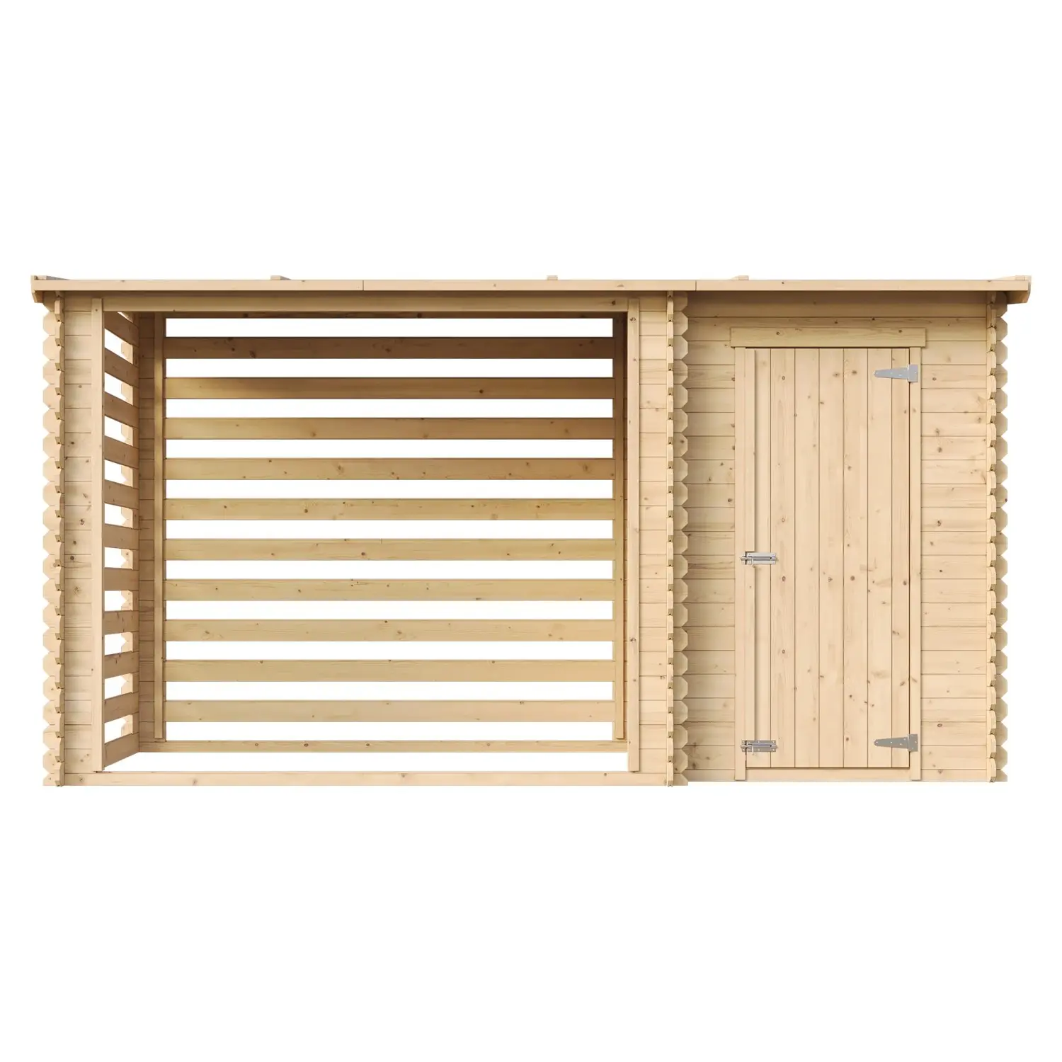 Timbela Dřevěný přístřešek na dřevo M205 bez podlahy, 348 x 146 cm