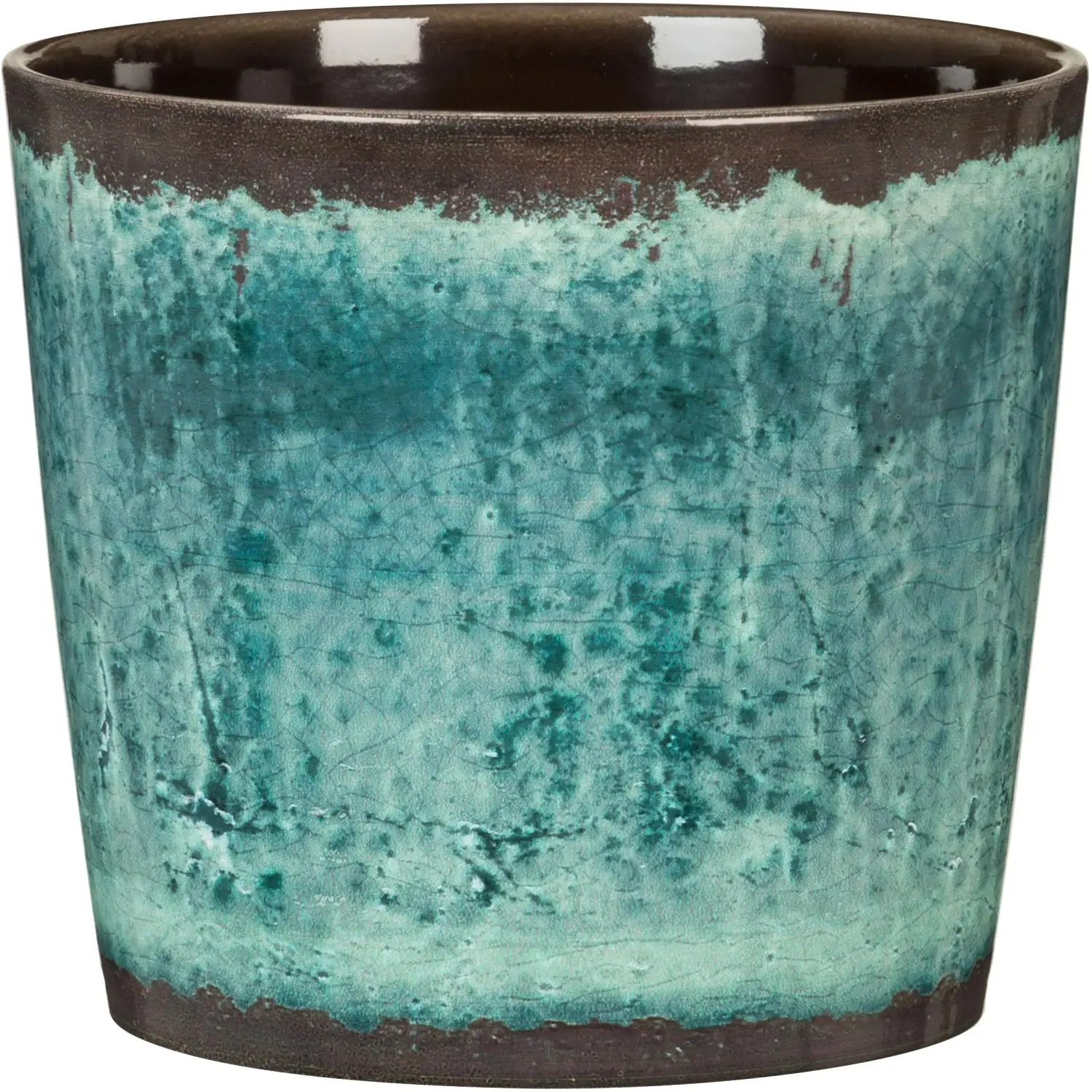 Scheurich Obal na květináč 870 průměr 15 cm x 14 cm Ocean Glaze