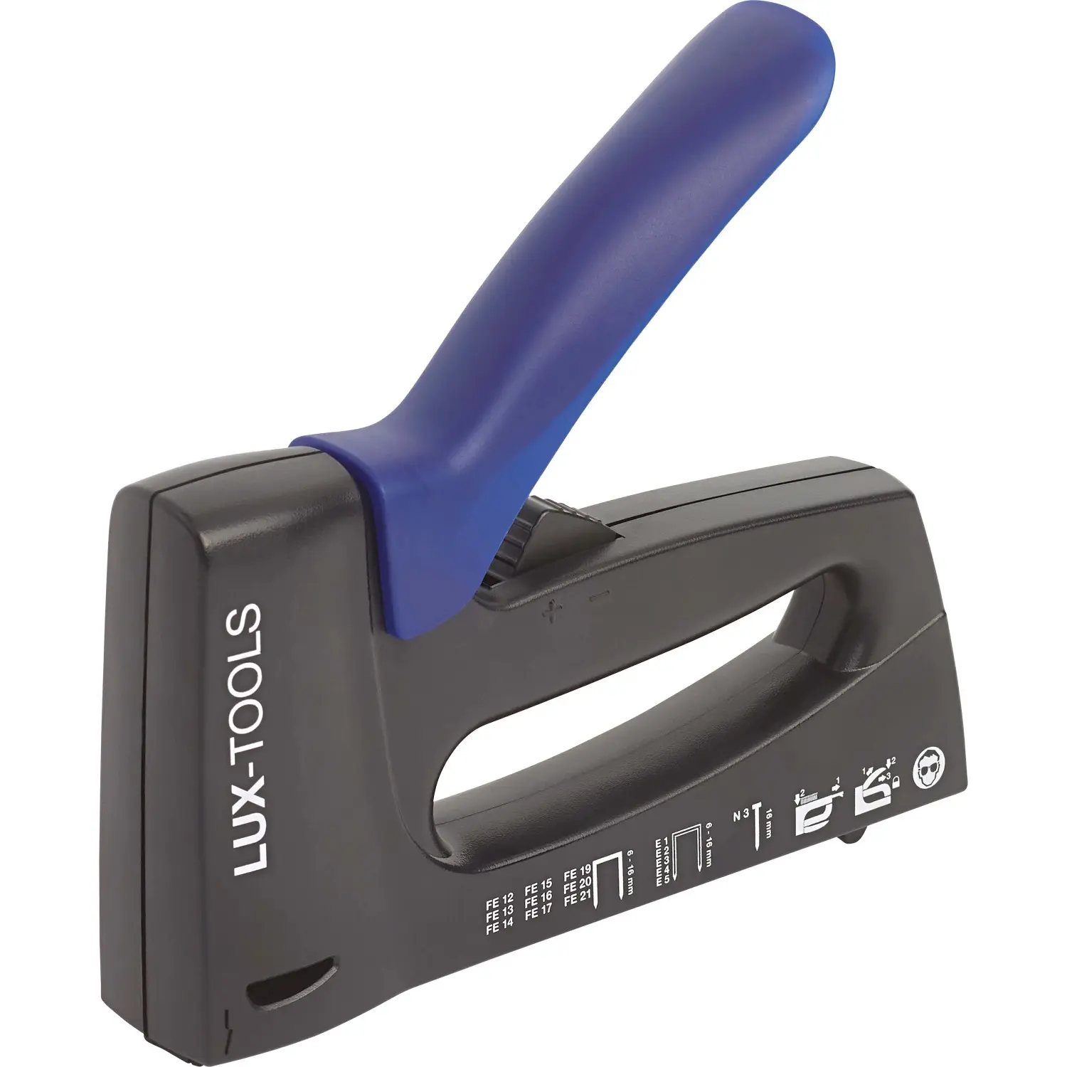 LUX-TOOLS Ruční sponkovačka Comfort sponky z tenkého drátu a nerez oceli a hřebí