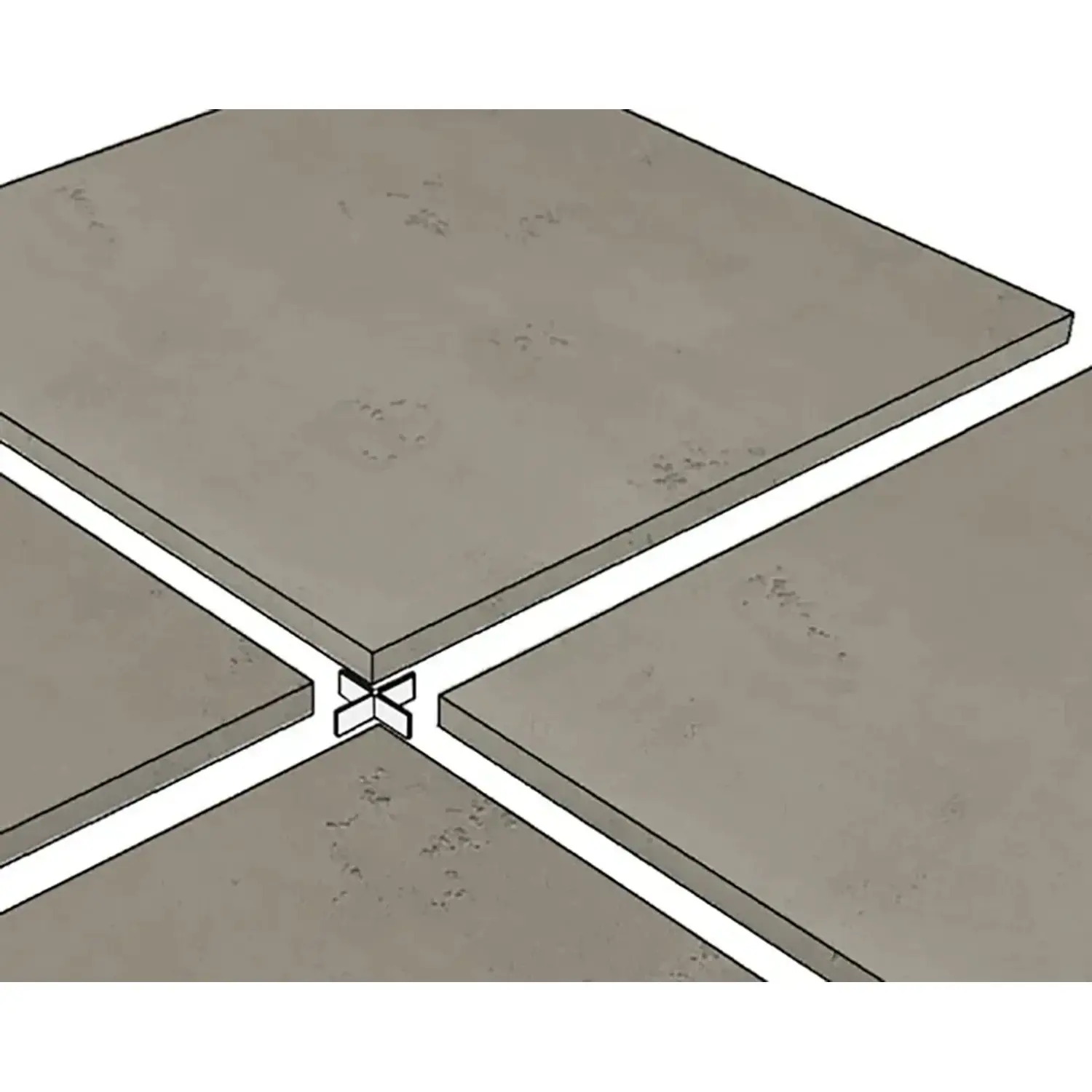 GS Terrassen Distanční křížky čiré, 10 x 55 x 55 mm, pro spáry 3 mm, 50 ks