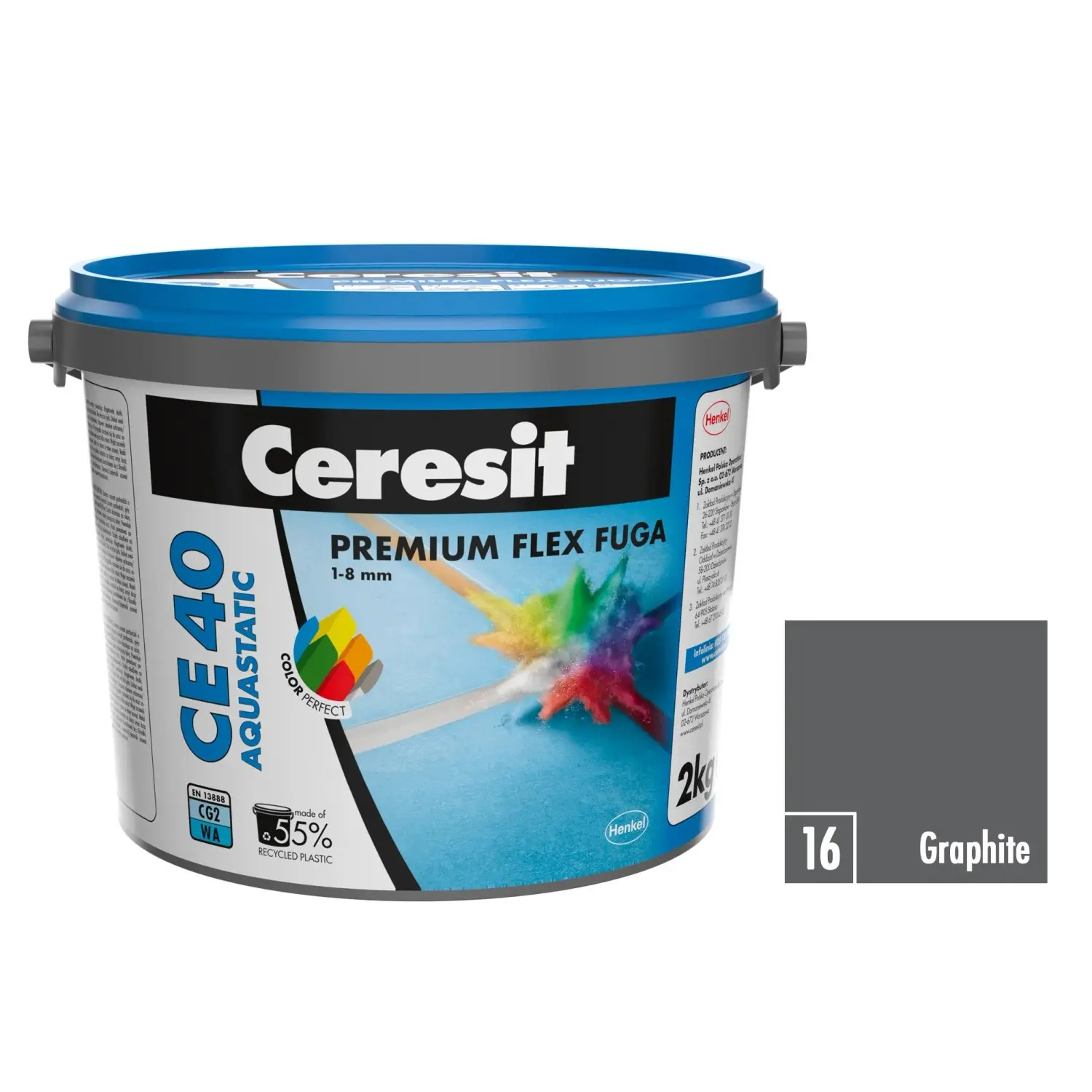 Ceresit Flexibilní spárovací hmota CE 40 Aquastatic Graphite, 2 kg
