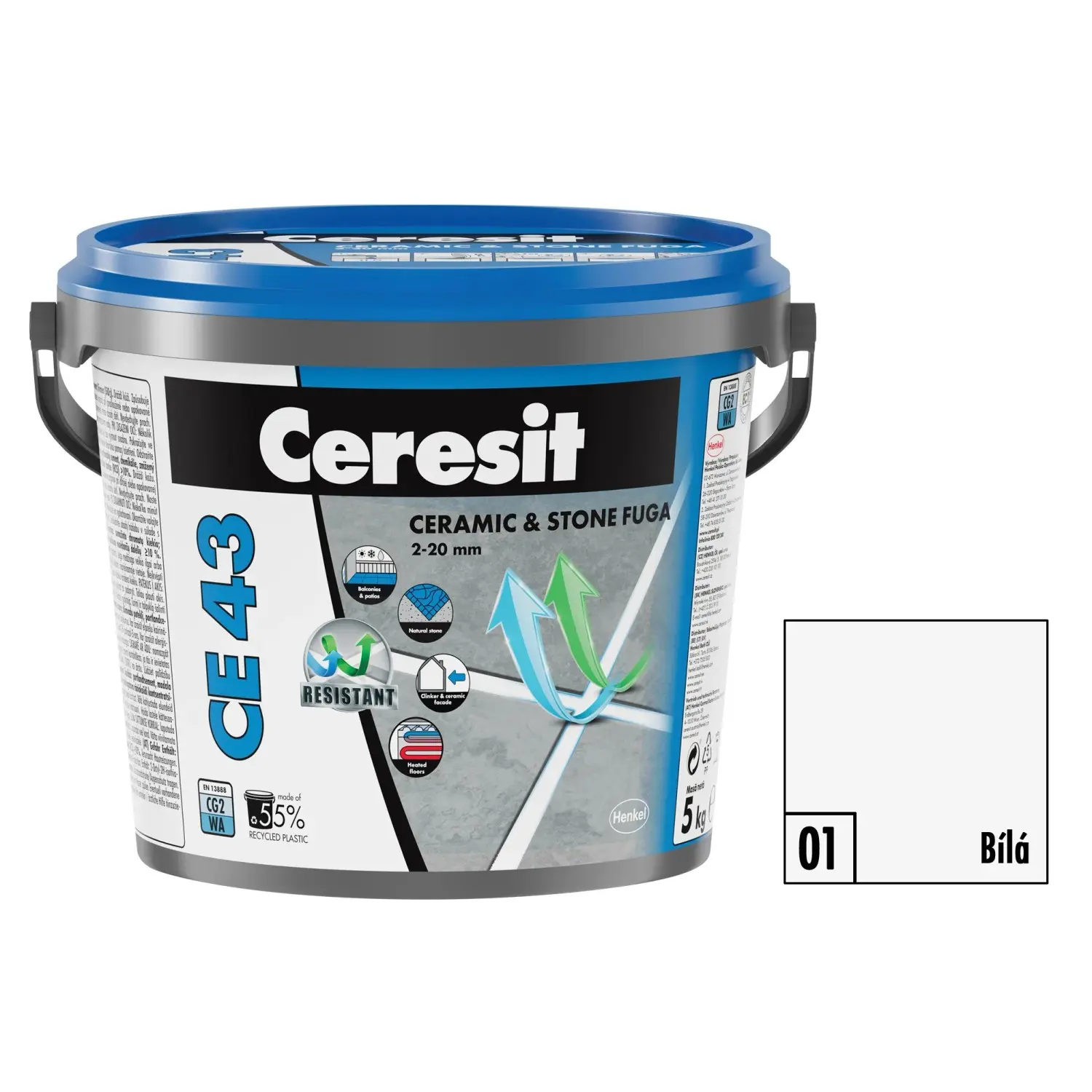 Ceresit Flexibilní spárovací hmota CE 43 Grand Elit Bílá, 5 kg