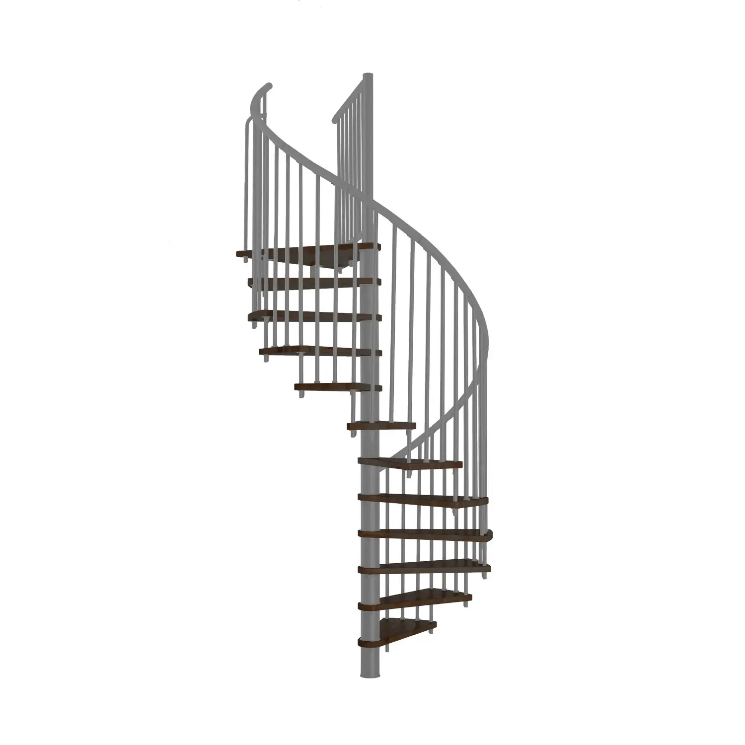 Minka STAIRS Kombinované točité schodiště Spiral Effect ořech/šedá pr. 160 cm