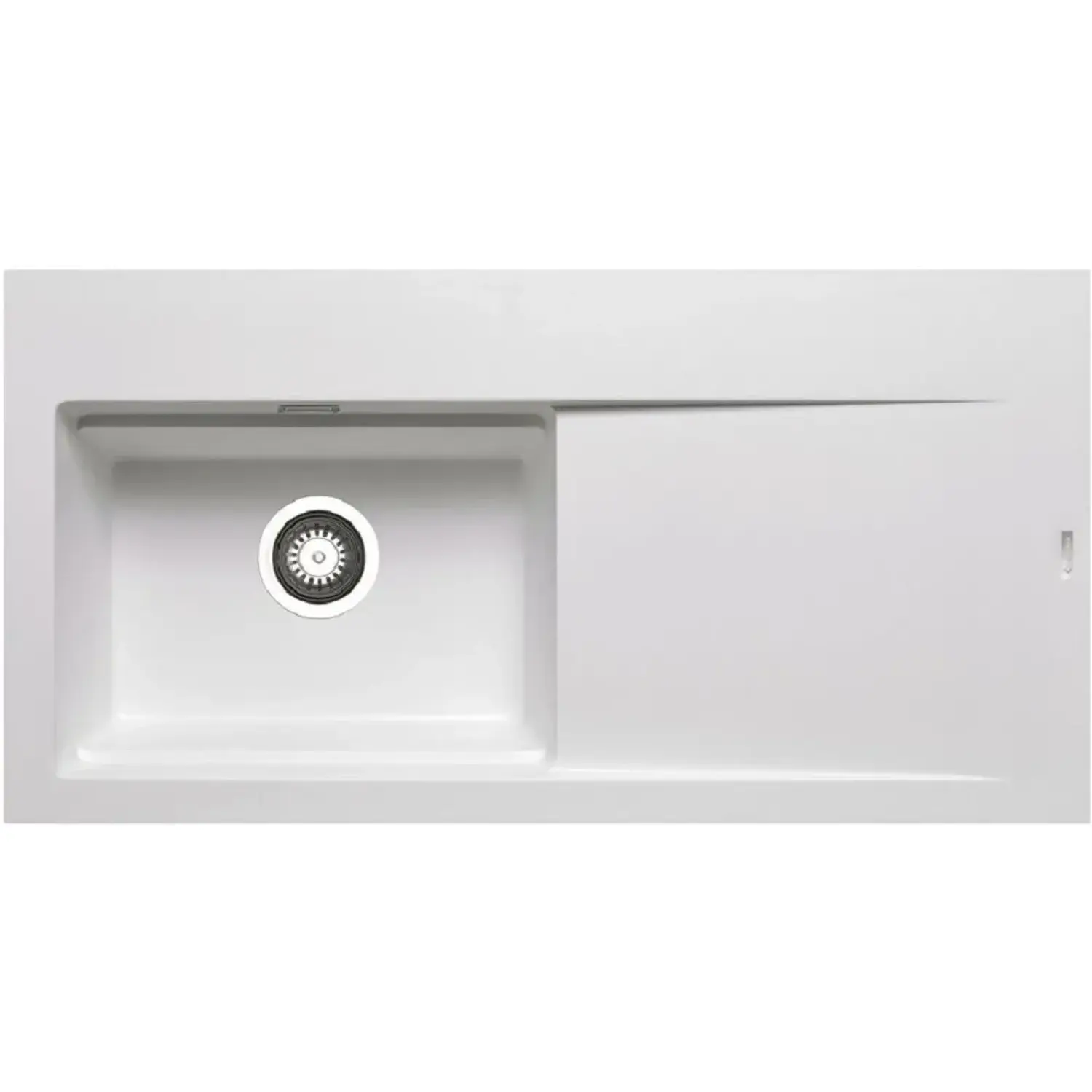 PYRAMIS Granitový dřez s odkapávačem Tekton 1B 1D LH, snow, 100 x 51 cm