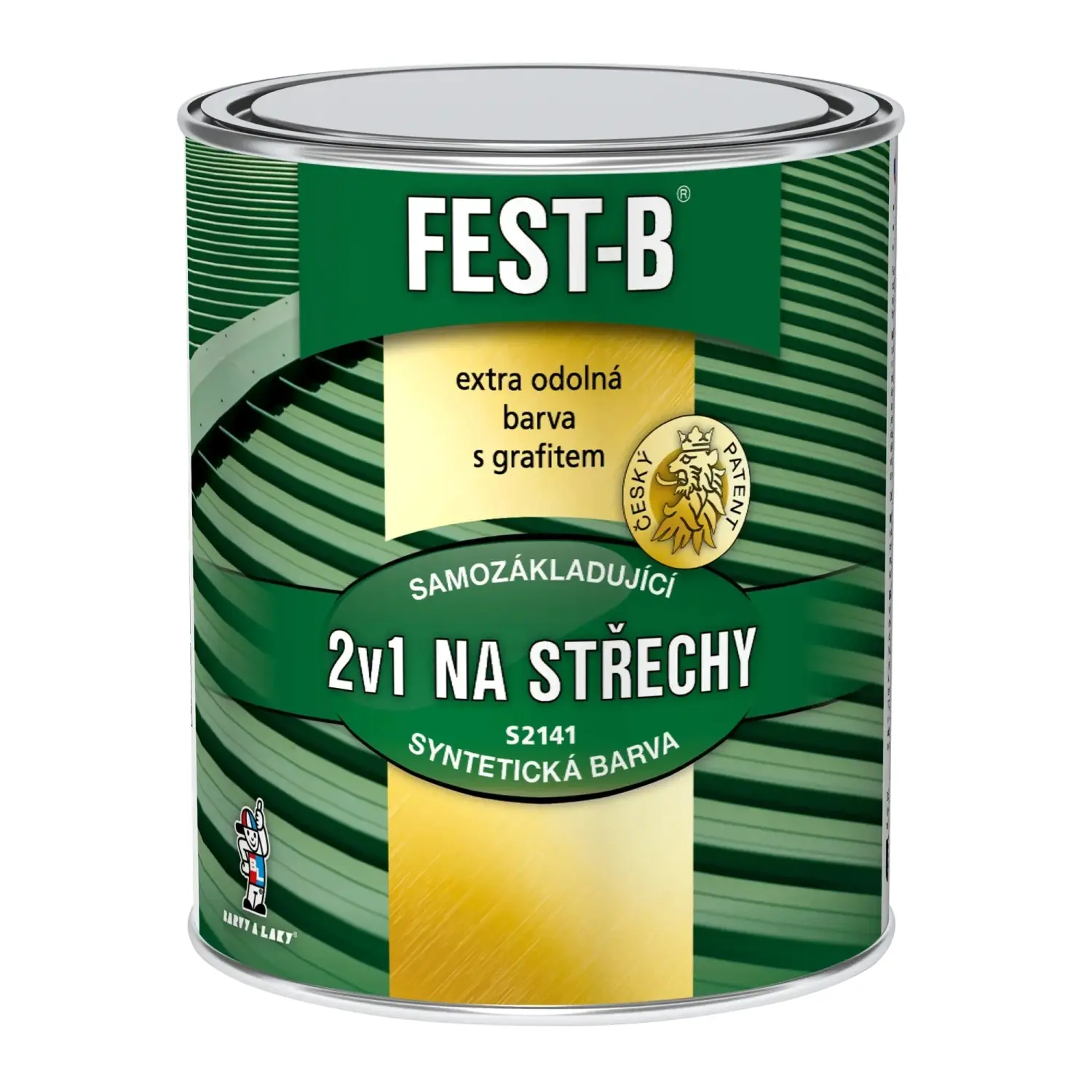 FEST-B Antikorozní nátěr na železo 2v1 na střechy S2141, 0111 šedá, 800 g