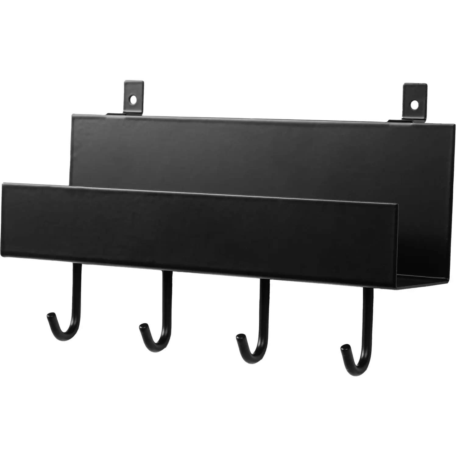Denpanels Police se 4 věšáky pro akust. panely + šrouby, černá, 21,5 x 7 x 5 cm