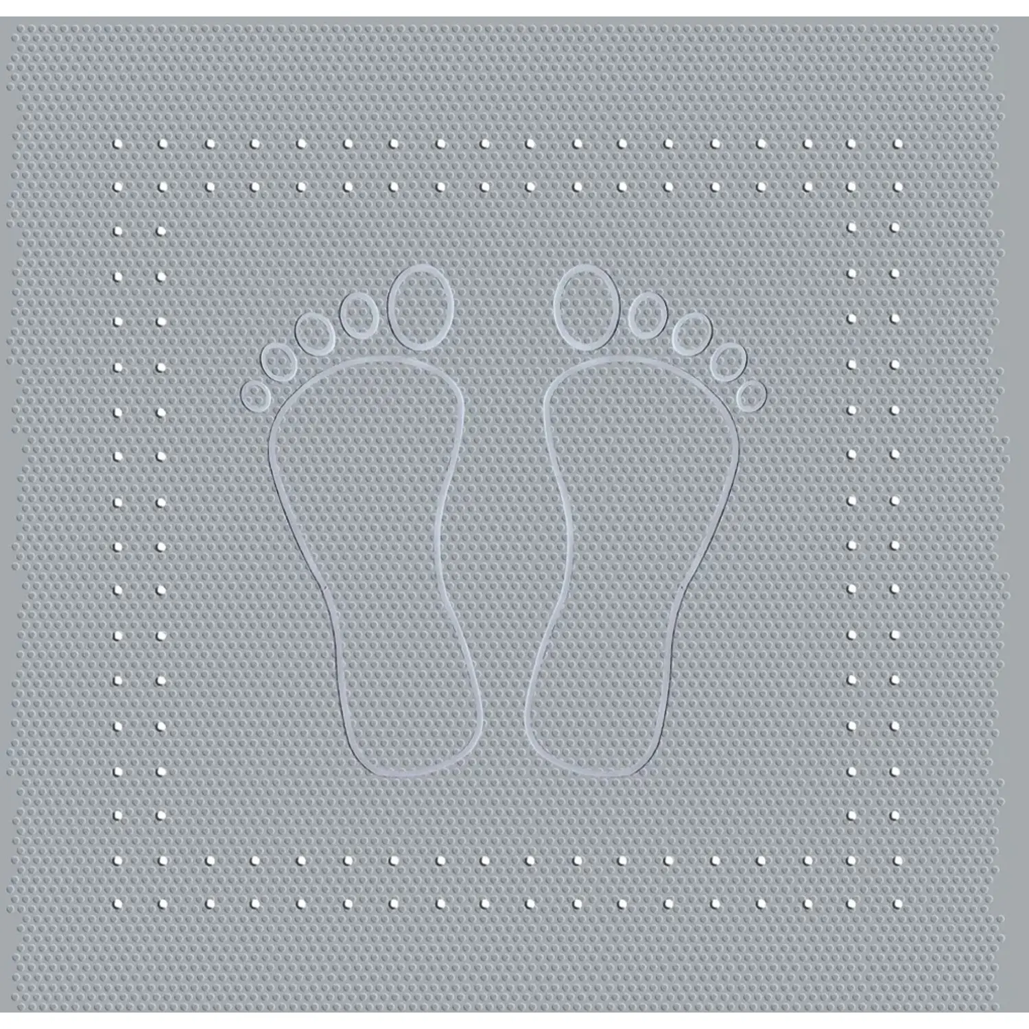 Kleine Wolke Protiskluzová podložka do sprchy FOOT šedá 55 x 55 cm