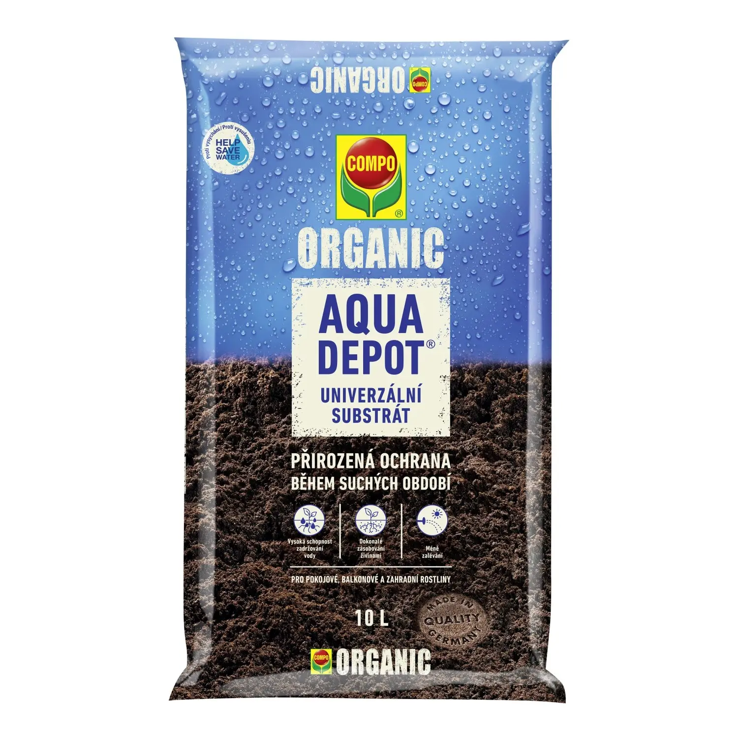 COMPO Organic aqua-depot univerzální substrát 10 l