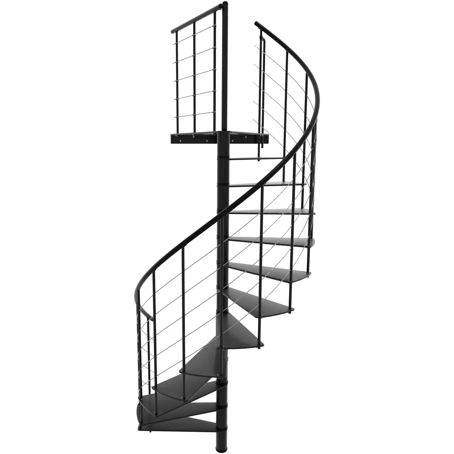 Minka STAIRS Kovové točité schodiště Milano černé pr. 140 cm