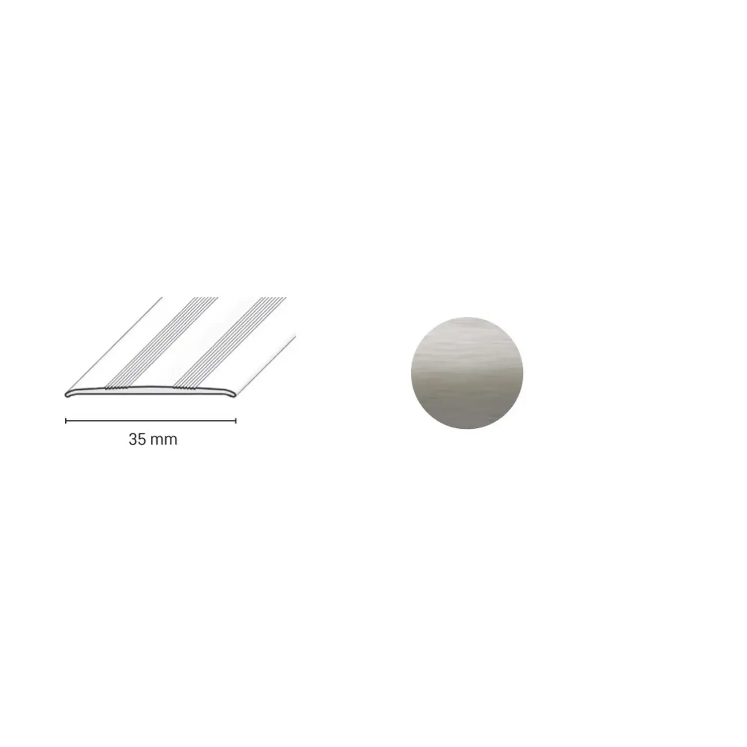 Döllken Profiles Přechodový profil DP 08 šroubovací 35 x 930 mm, nerezový
