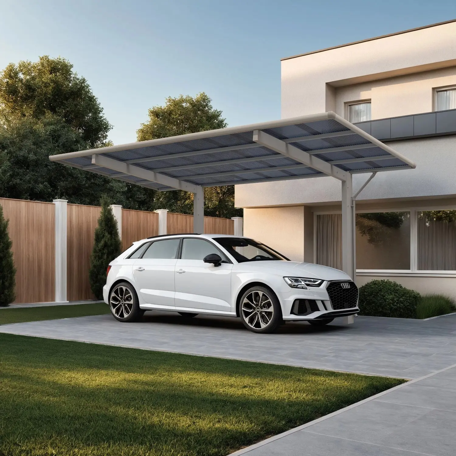 Ximax Designový přístřešek na auto Wing Typ 80 stříbrná 531,4 x 275,7 cm