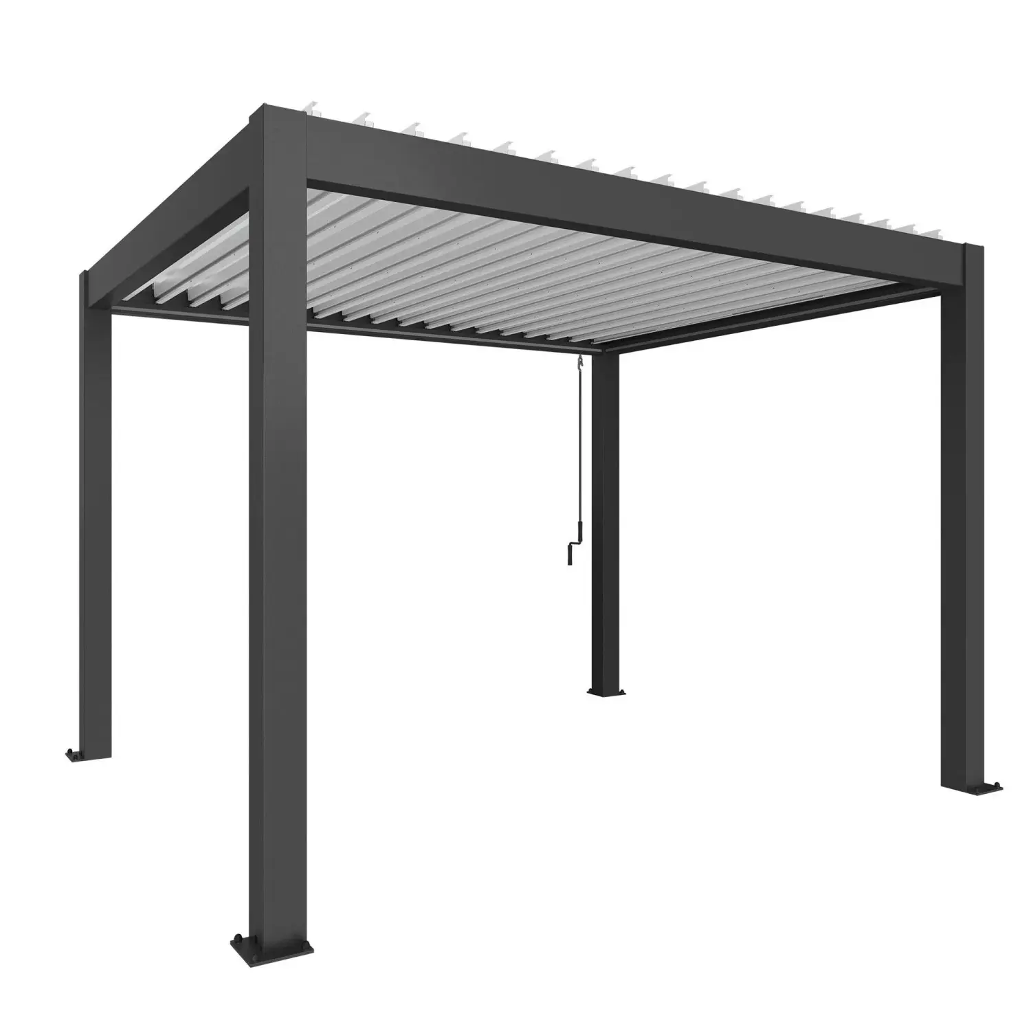 Biohort Pergola 3,5 x 3 tmavě šedá/bílá  367,5 x 312 cm