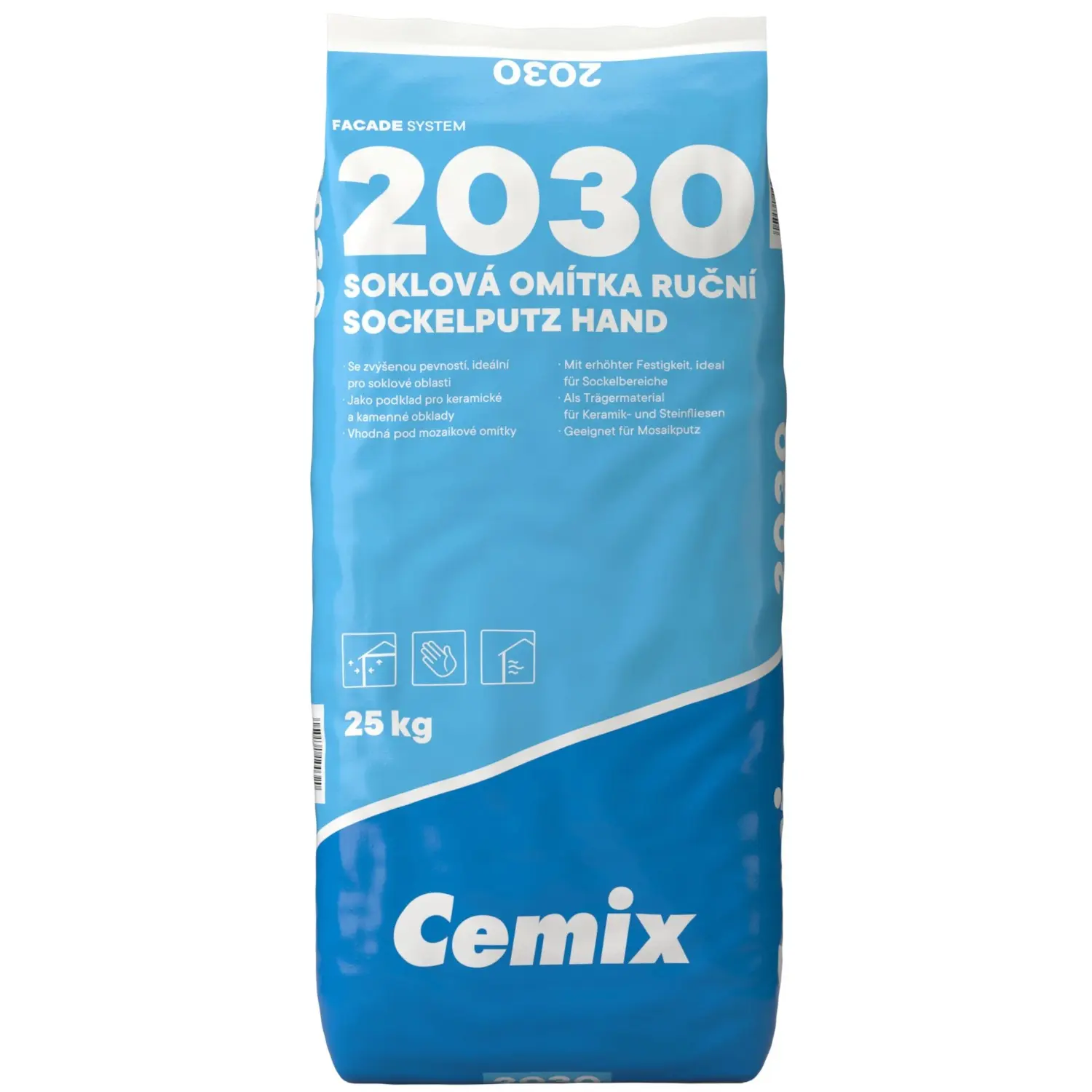 Cemix 2030 Soklová omítka ruční, 25 kg