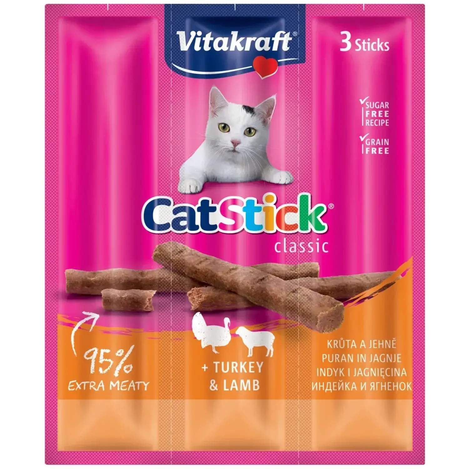 Vitakraft Cat poch. Stick Classic krůta+jehně 3x6g + Množstevní sleva