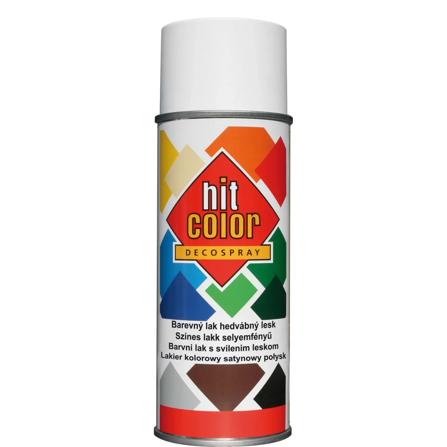 hitcolor Dekorativní lak ve spreji hedvábný lesk čistě bílý 400 ml