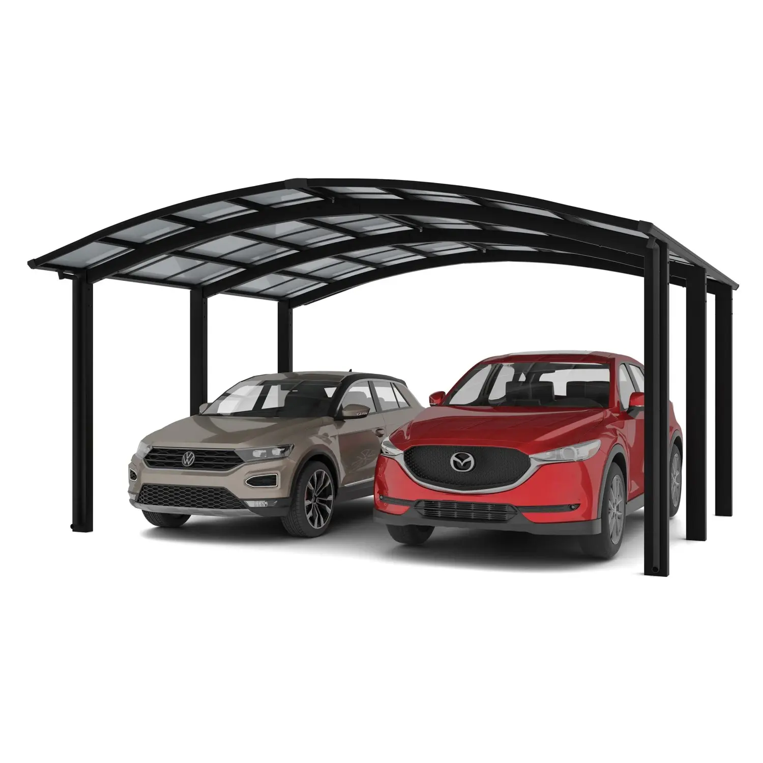 Ximax Alu přístřešek na 2 auta Portoforte Typ 110-M černá 542 x 495 cm