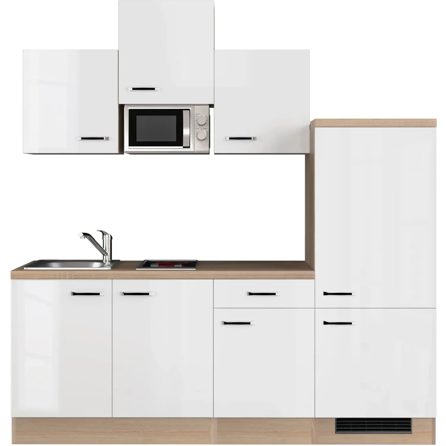 Flex-Well Kuchyně Valero 210 cm/typ 11 - lednice/varná deska/mikrovlnka