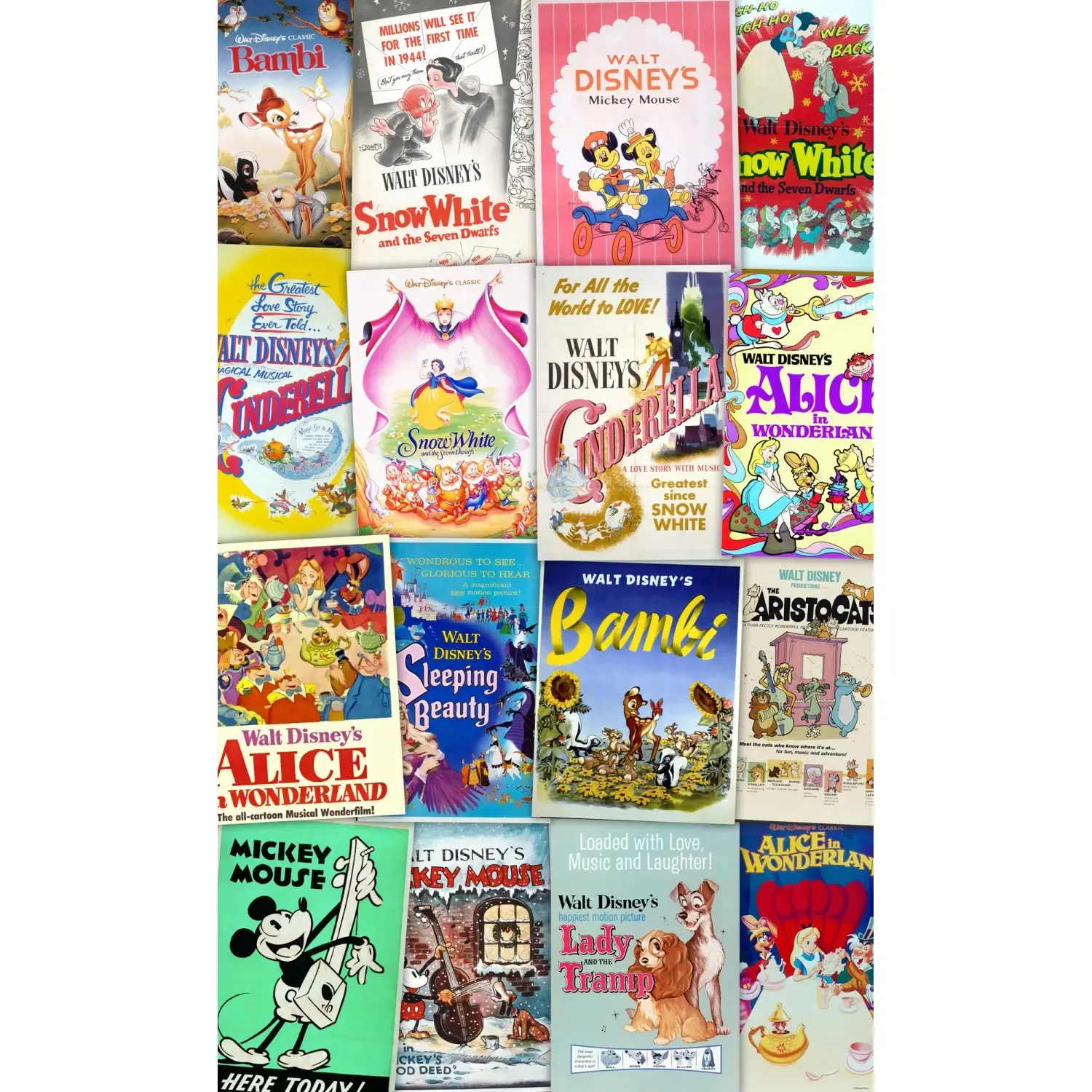 Komar Vliesová fototapeta Disney Movie Posters Retro Girls, 120 x 200 cm