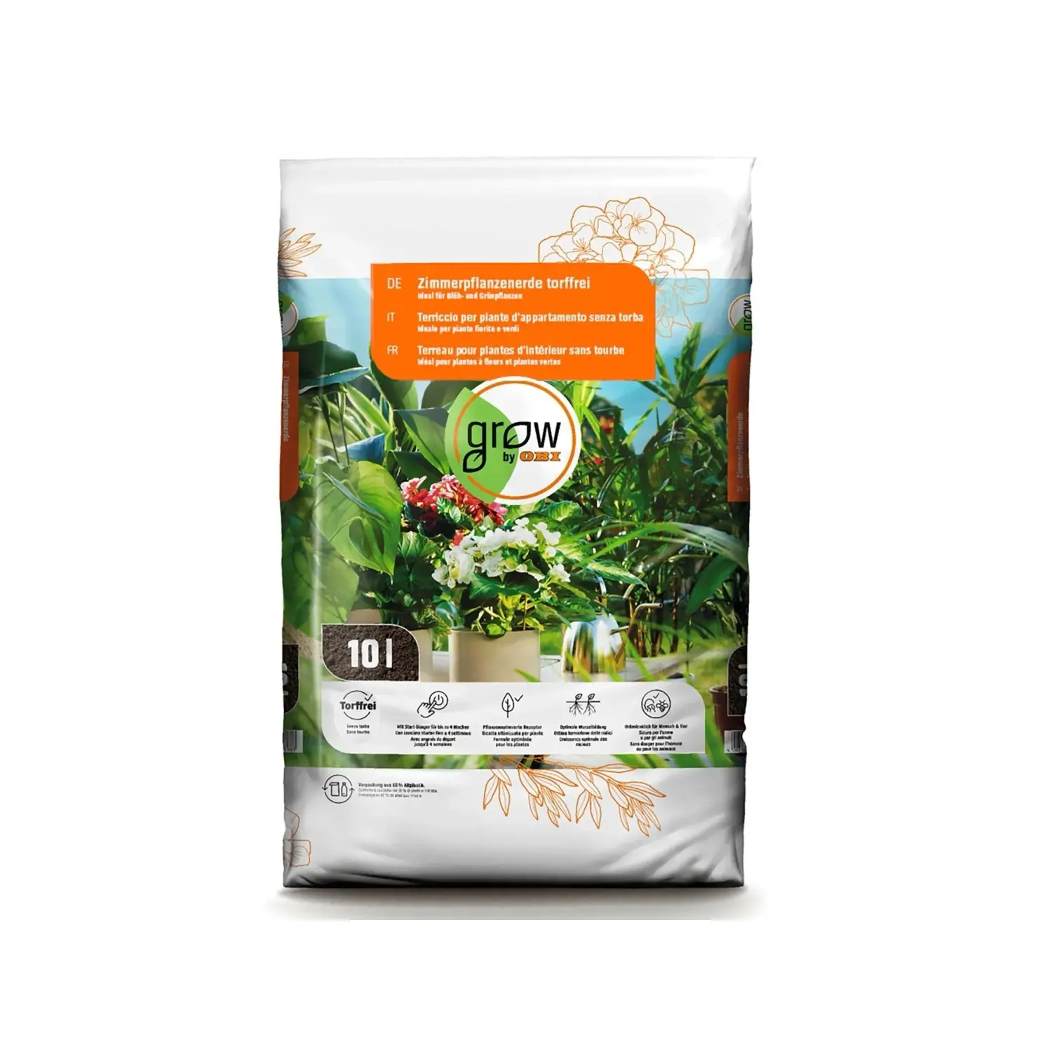 GROW by OBI Substrát pro pokojové rostliny 10 l