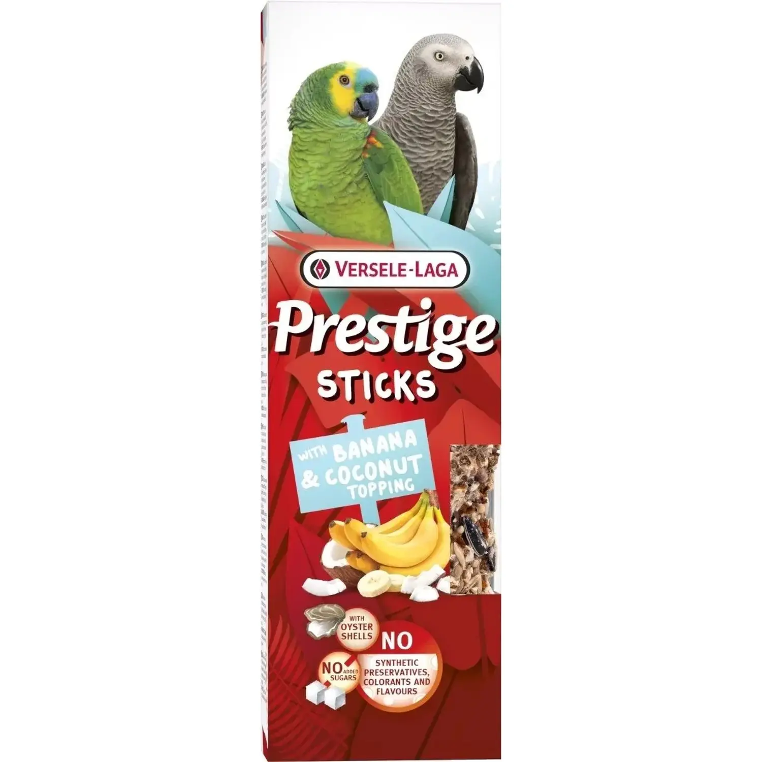 VERSELE-LAGA Prestige tyčinky pro velké papoušky banán a kokos 2 x 70 g