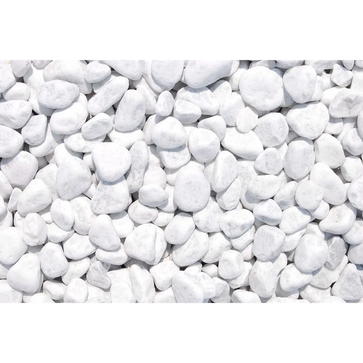 Mramorové okrasné oblázky carrarská bílá 25-40 mm 25 kg PE pytel