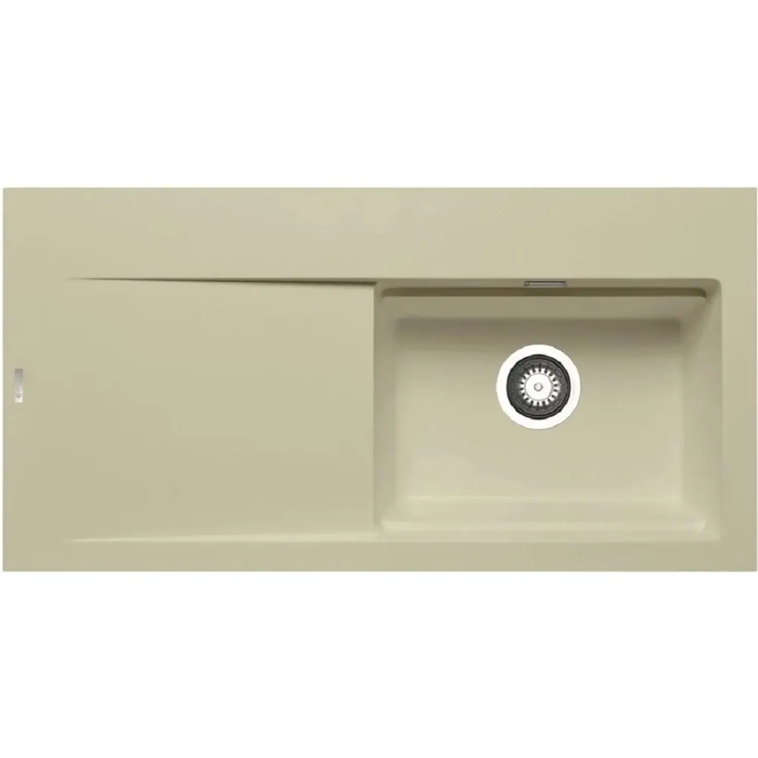 PYRAMIS Granitový dřez s odkapávačem Tekton 1B 1D RH, beige, 100 x 51 cm