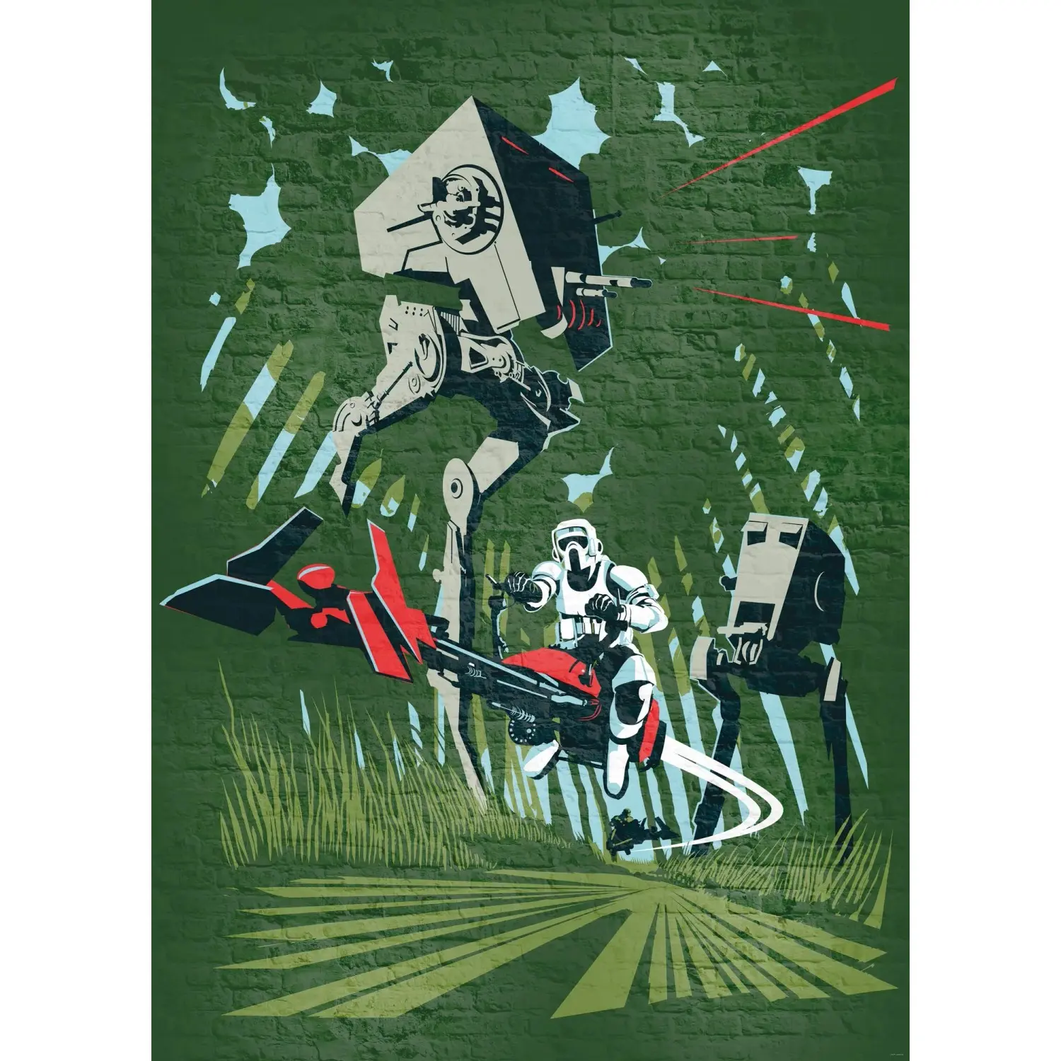 Komar Vliesová fototapeta Star Wars Classic Concrete Endor 200 x 280 cm
