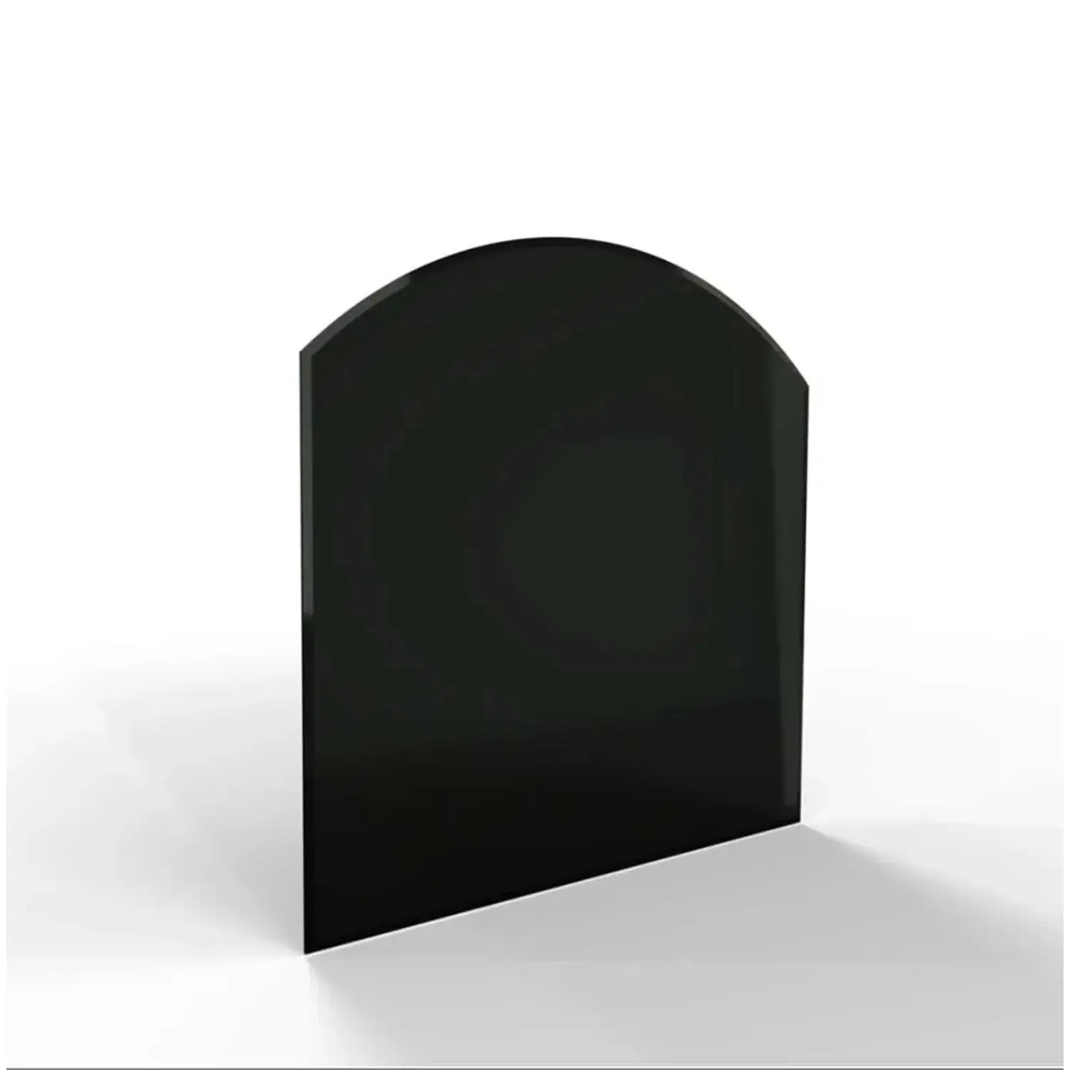 HS Flamingo Sklo pod kamna oblouk R725, černé, 1000 x 1000 x 6 mm