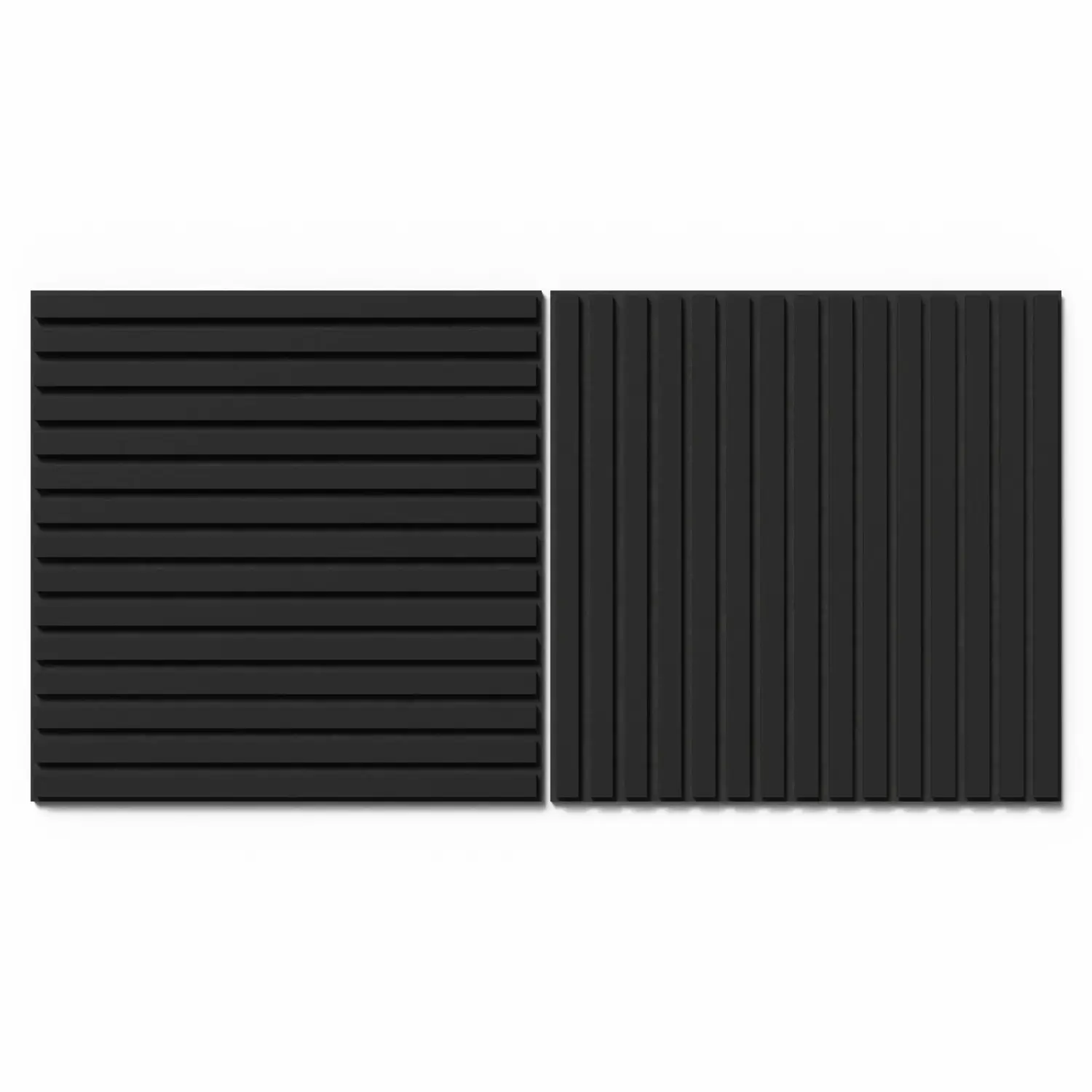 Denpanels Akustický panel FOILED černý černá plsť 60 x 60 x 2 cm, 2 ks