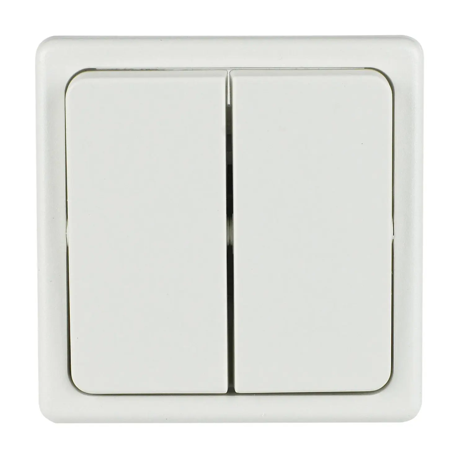 SEZ Dvojitý střídavý spínač Standard DS 1221-5B B bílý 28 x 82 x 82 mm